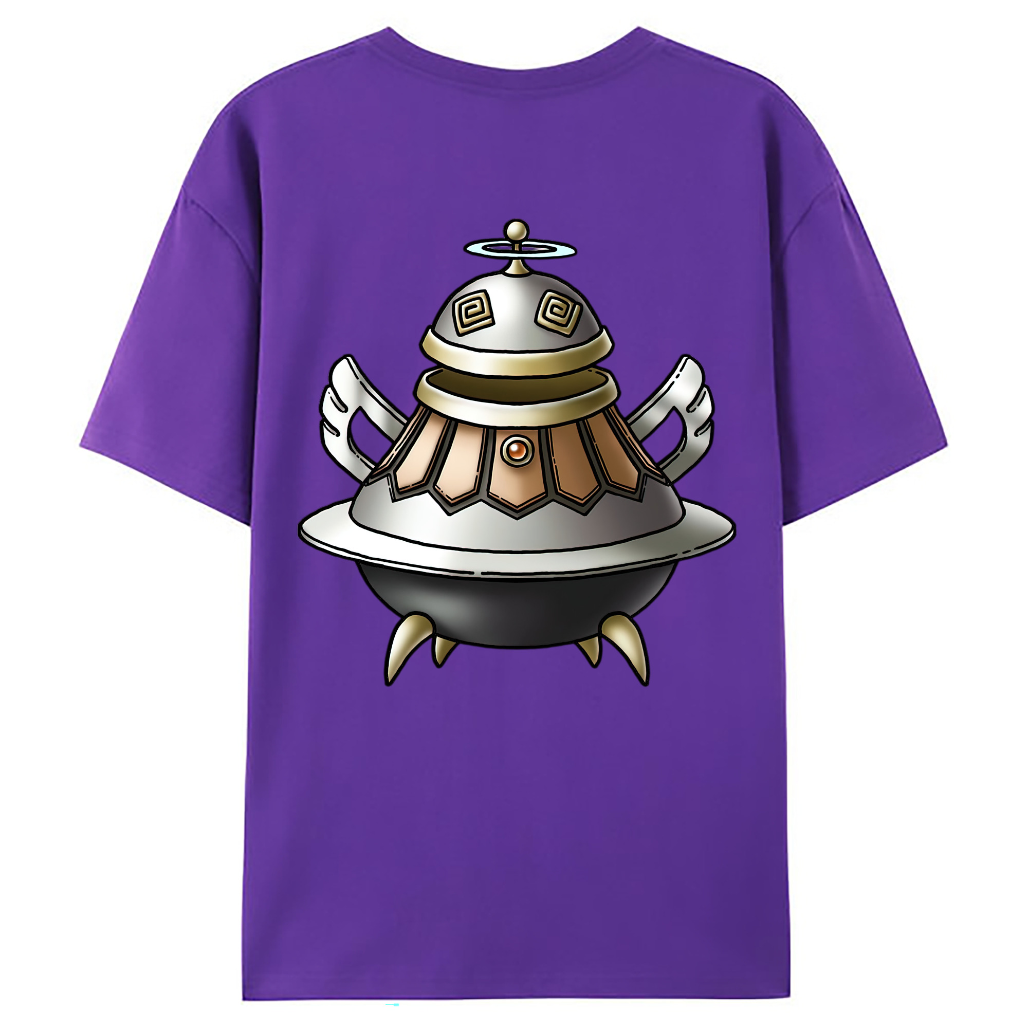 （画像用） ドラゴンクエスト Doragon Kuesuto Dragon Quest 綿100％ メンズ半袖Tシャツ（バックプリント） 通気性