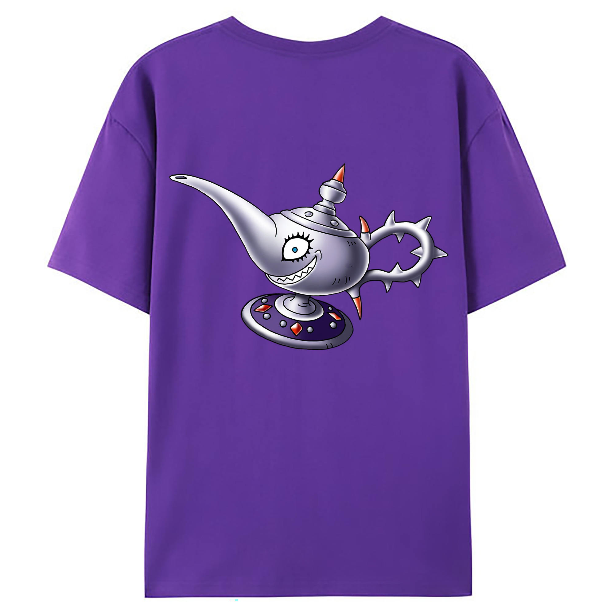 （画像用） ドラゴンクエスト Doragon Kuesuto Dragon Quest 綿100％ メンズ半袖Tシャツ（バックプリント） 通気性