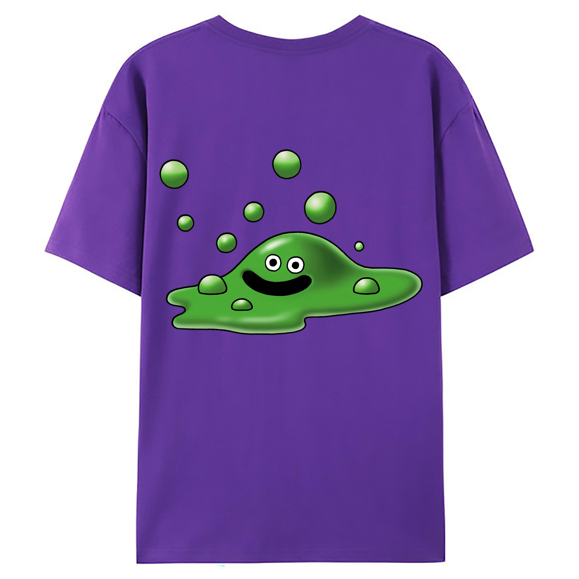 （画像用） ドラゴンクエスト Doragon Kuesuto Dragon Quest 綿100％ メンズ半袖Tシャツ（バックプリント） 通気性