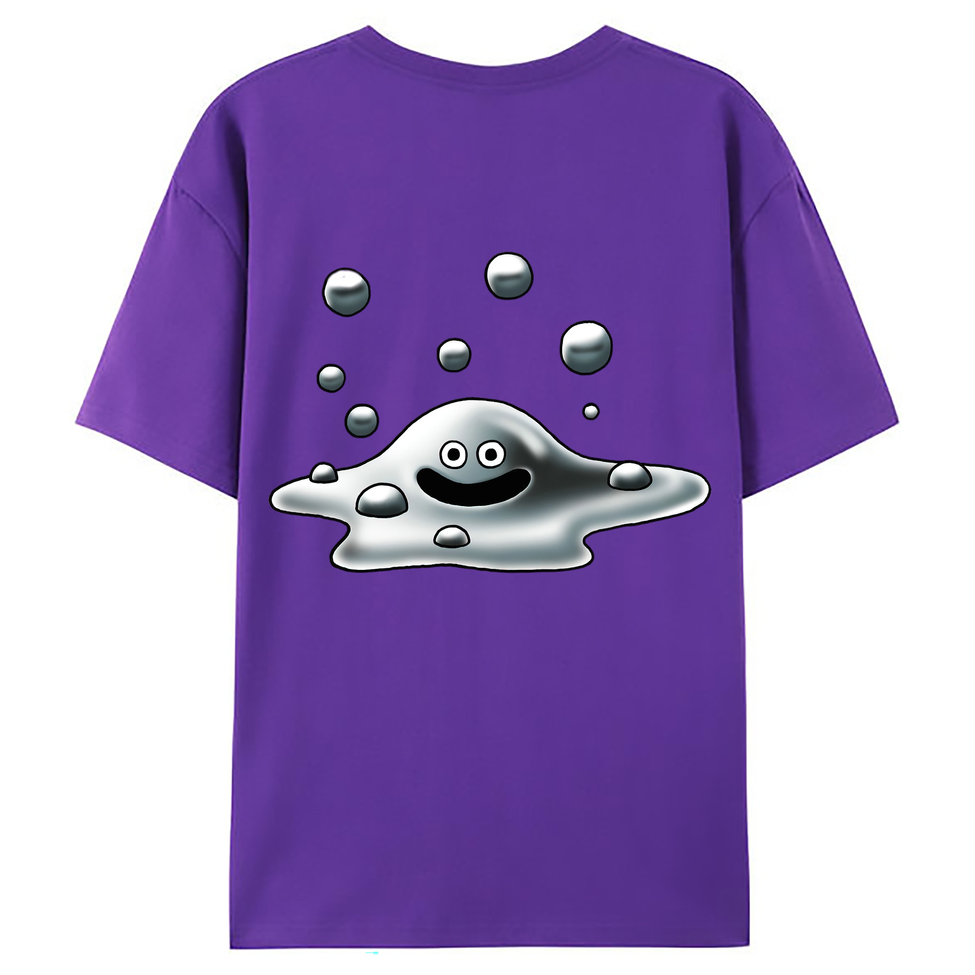 （画像用） ドラゴンクエスト Doragon Kuesuto Dragon Quest 綿100％ メンズ半袖Tシャツ（バックプリント） 通気性