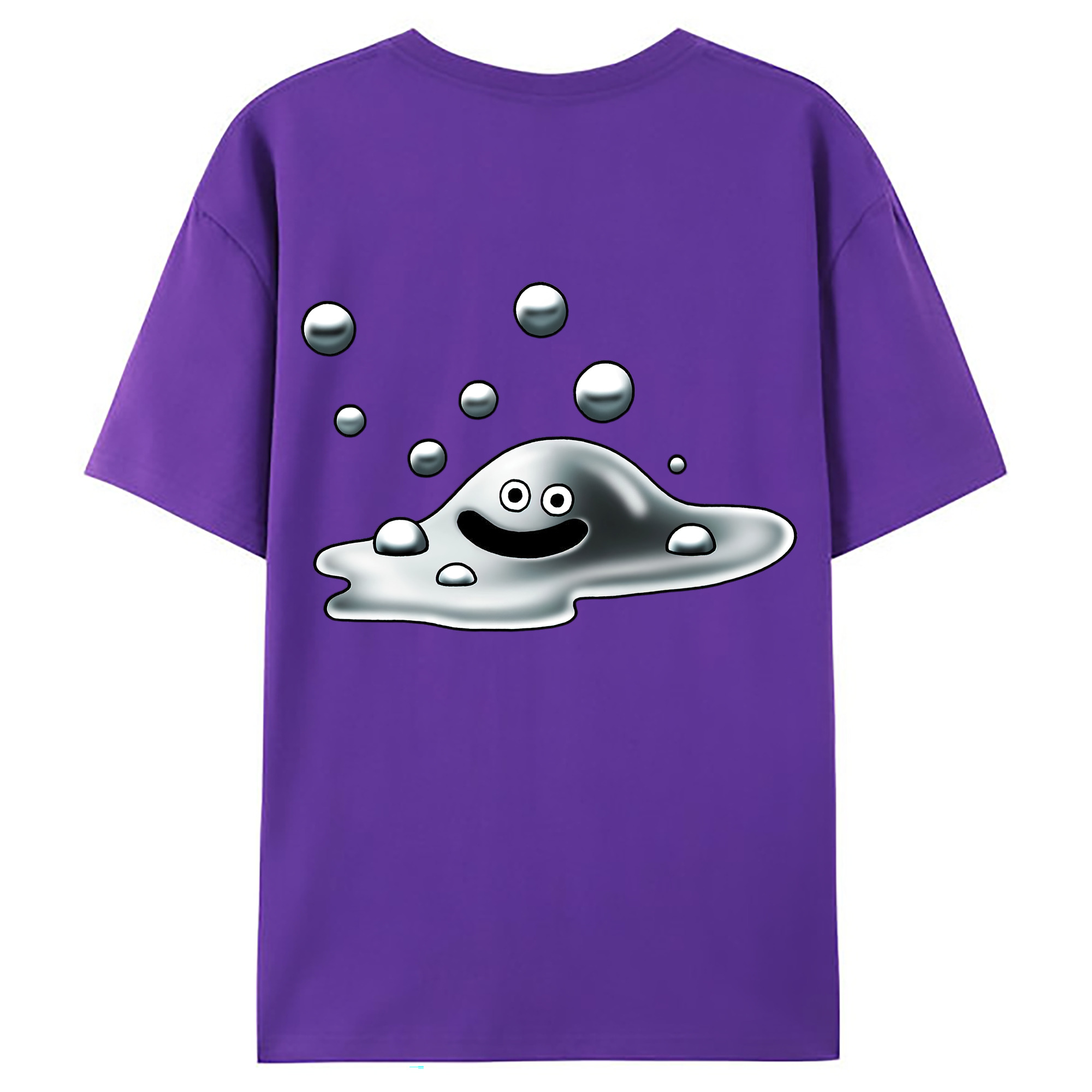 （画像用） ドラゴンクエスト Doragon Kuesuto Dragon Quest 綿100％ メンズ半袖Tシャツ（バックプリント） 通気性