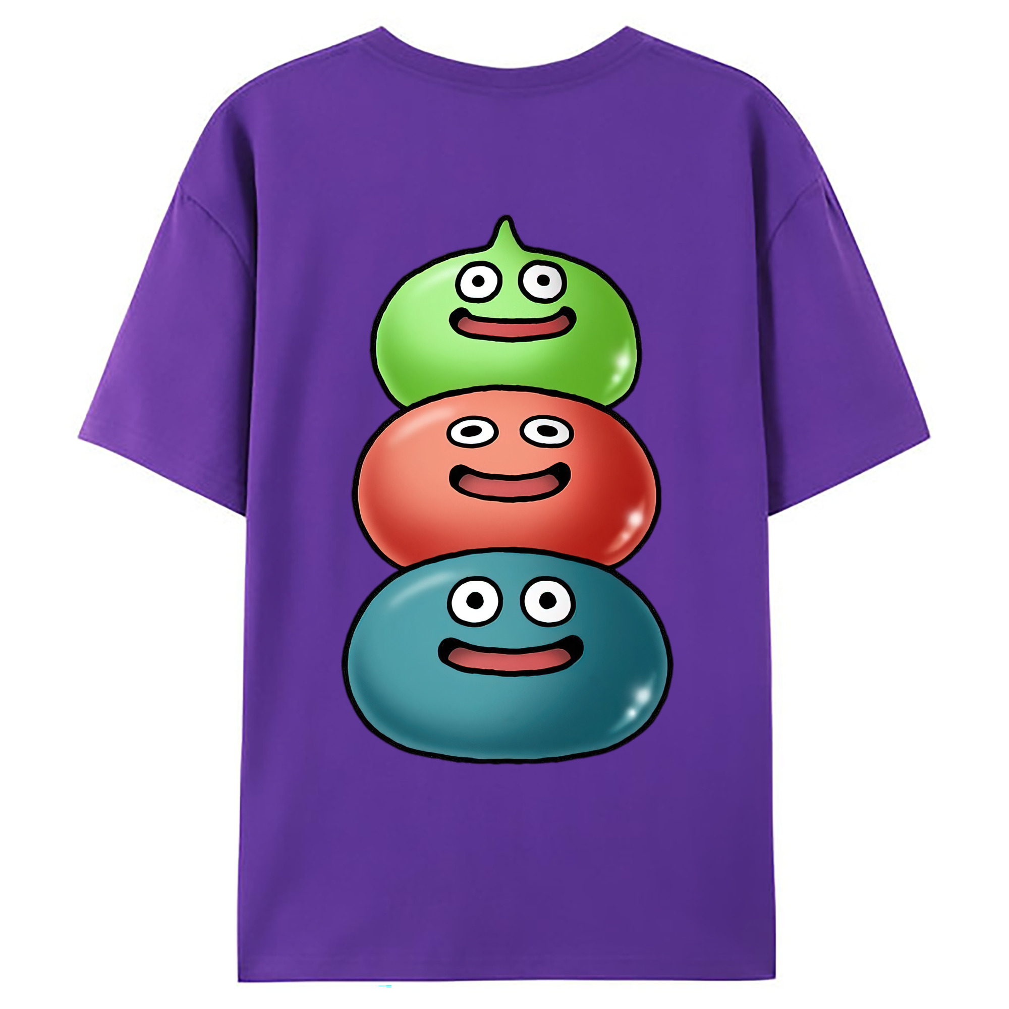 （画像用） ドラゴンクエスト Doragon Kuesuto Dragon Quest 綿100％ メンズ半袖Tシャツ（バックプリント） 通気性