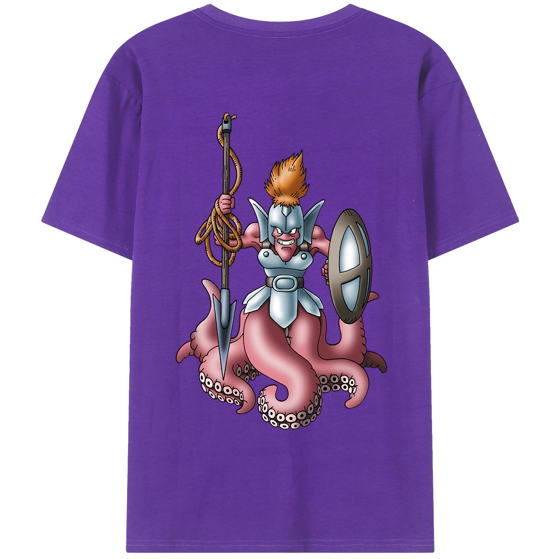 （画像用） ドラゴンクエスト Doragon Kuesuto Dragon Quest 綿100％ メンズ半袖Tシャツ（バックプリント） 通気性