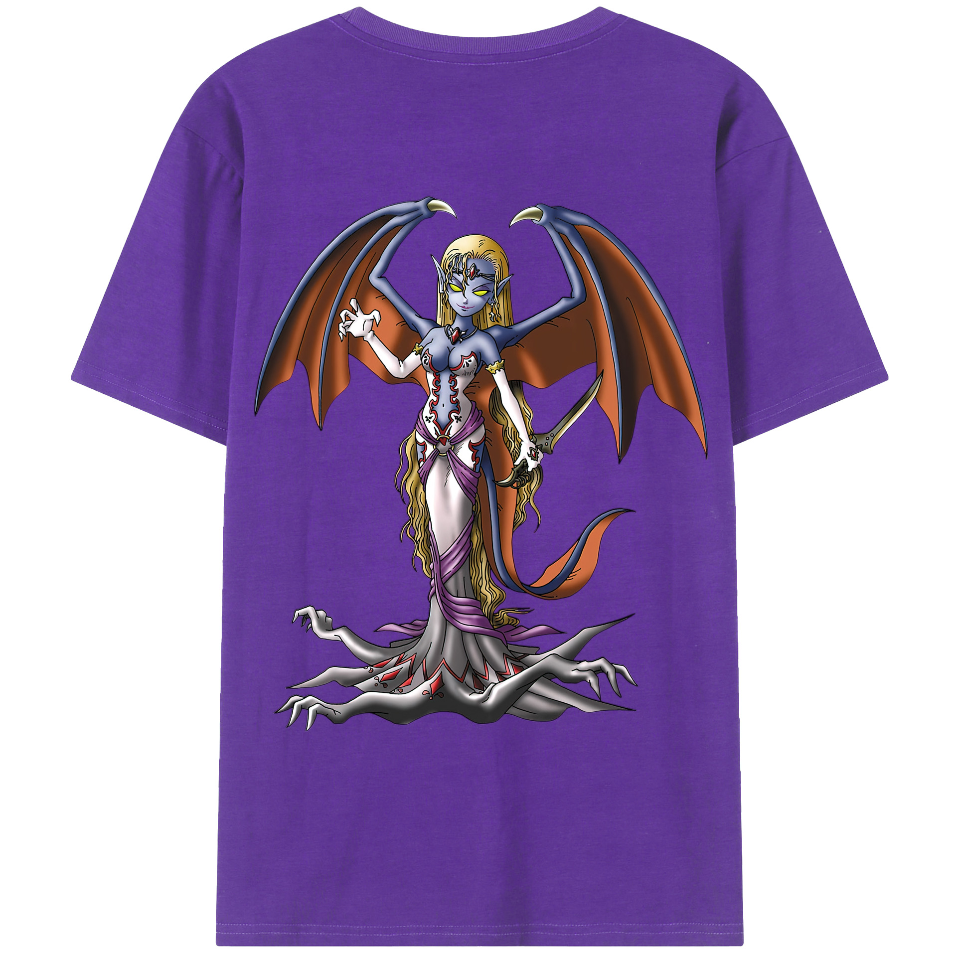 （画像用） ドラゴンクエスト Doragon Kuesuto Dragon Quest 綿100％ メンズ半袖Tシャツ（バックプリント） 通気性
