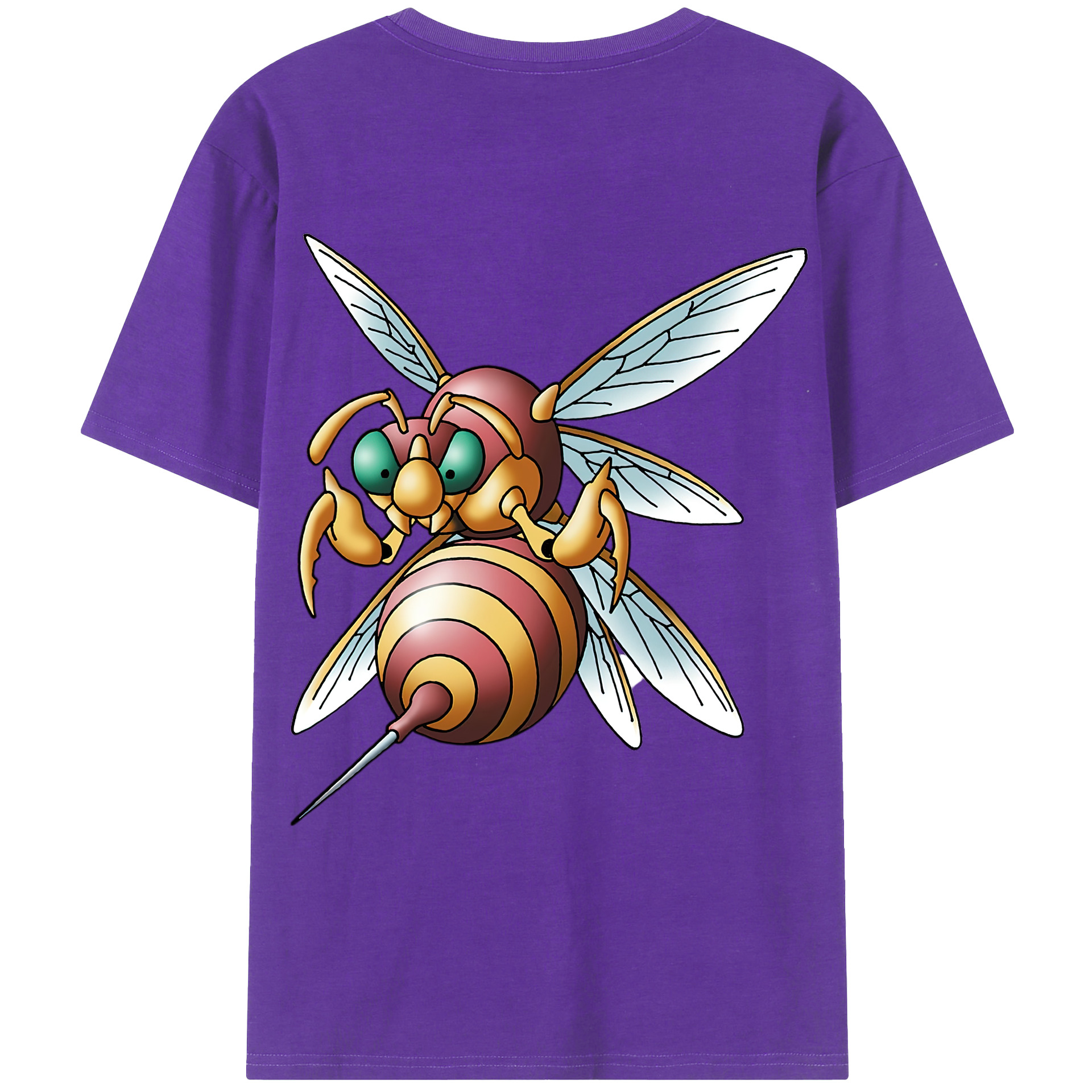 （画像用） ドラゴンクエスト Doragon Kuesuto Dragon Quest 綿100％ メンズ半袖Tシャツ（バックプリント） 通気性