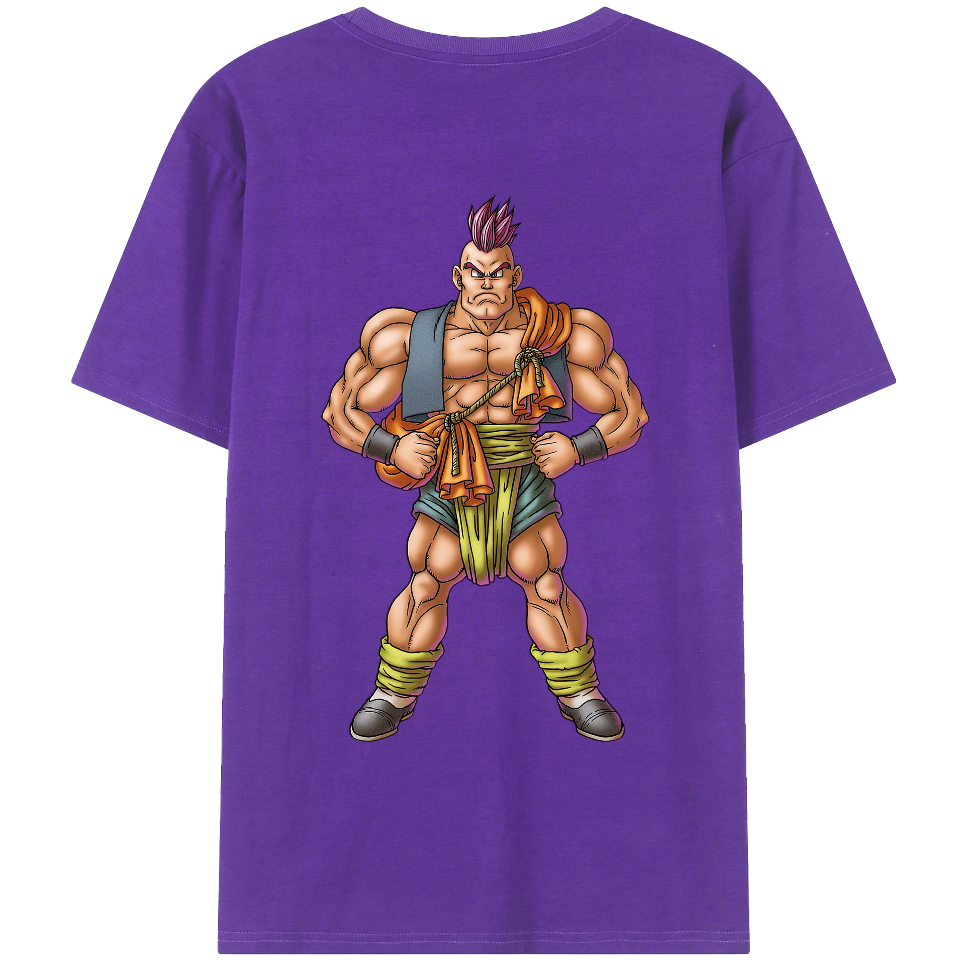 （画像用） ドラゴンクエスト Doragon Kuesuto Dragon Quest 綿100％ メンズ半袖Tシャツ（バックプリント） 通気性