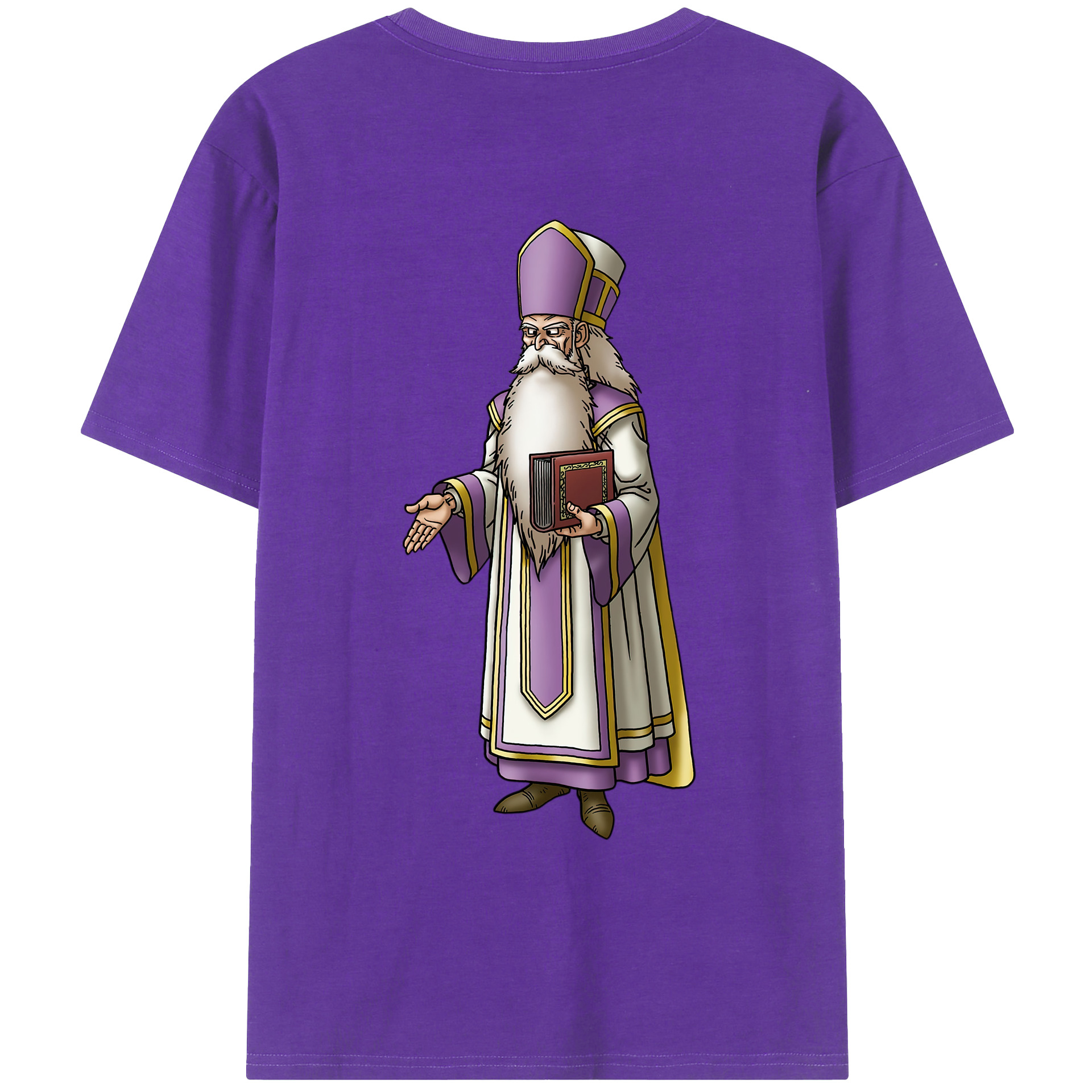 （画像用） ドラゴンクエスト Doragon Kuesuto Dragon Quest 綿100％ メンズ半袖Tシャツ（バックプリント） 通気性