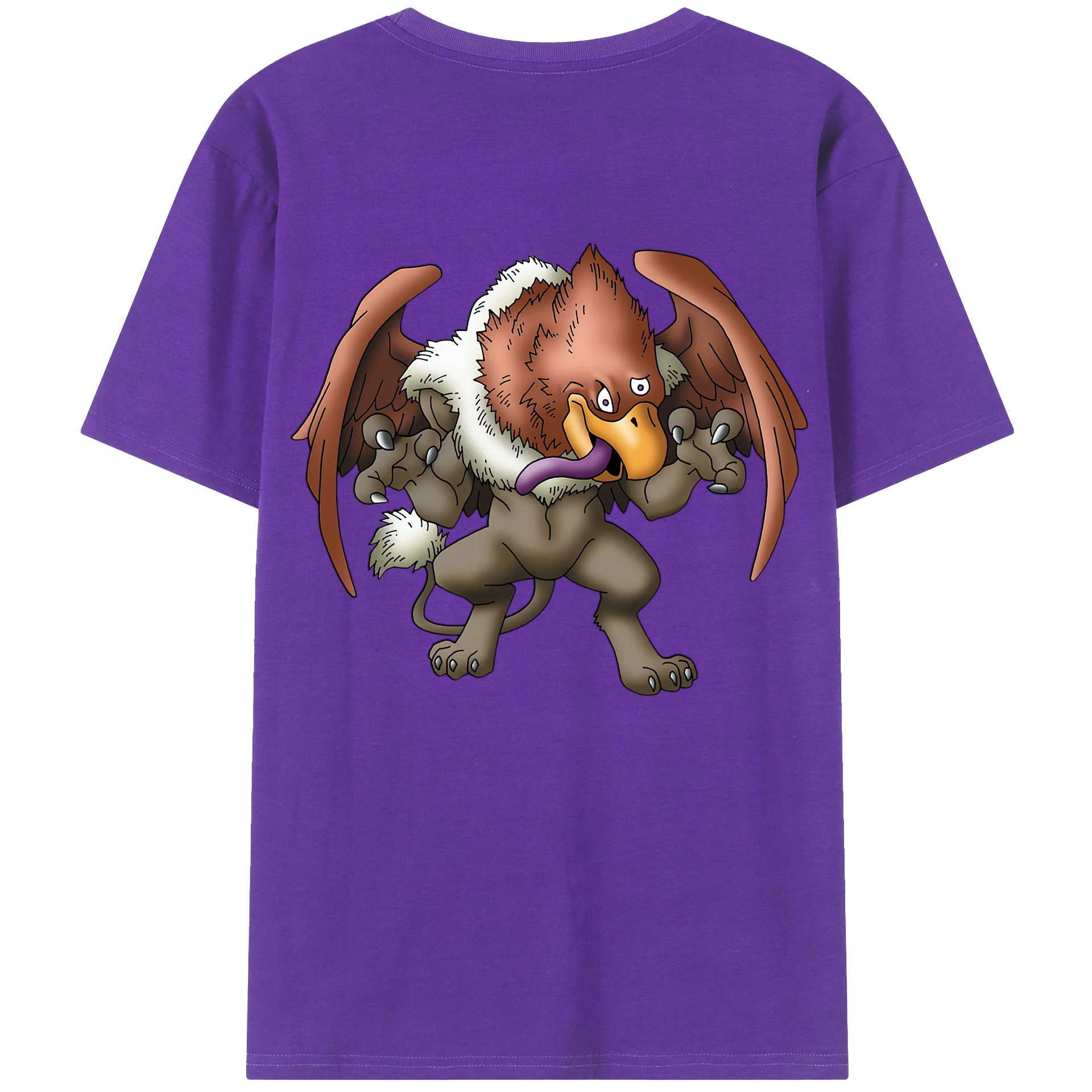 （画像用） ドラゴンクエスト Doragon Kuesuto Dragon Quest 綿100％ メンズ半袖Tシャツ（バックプリント） 通気性