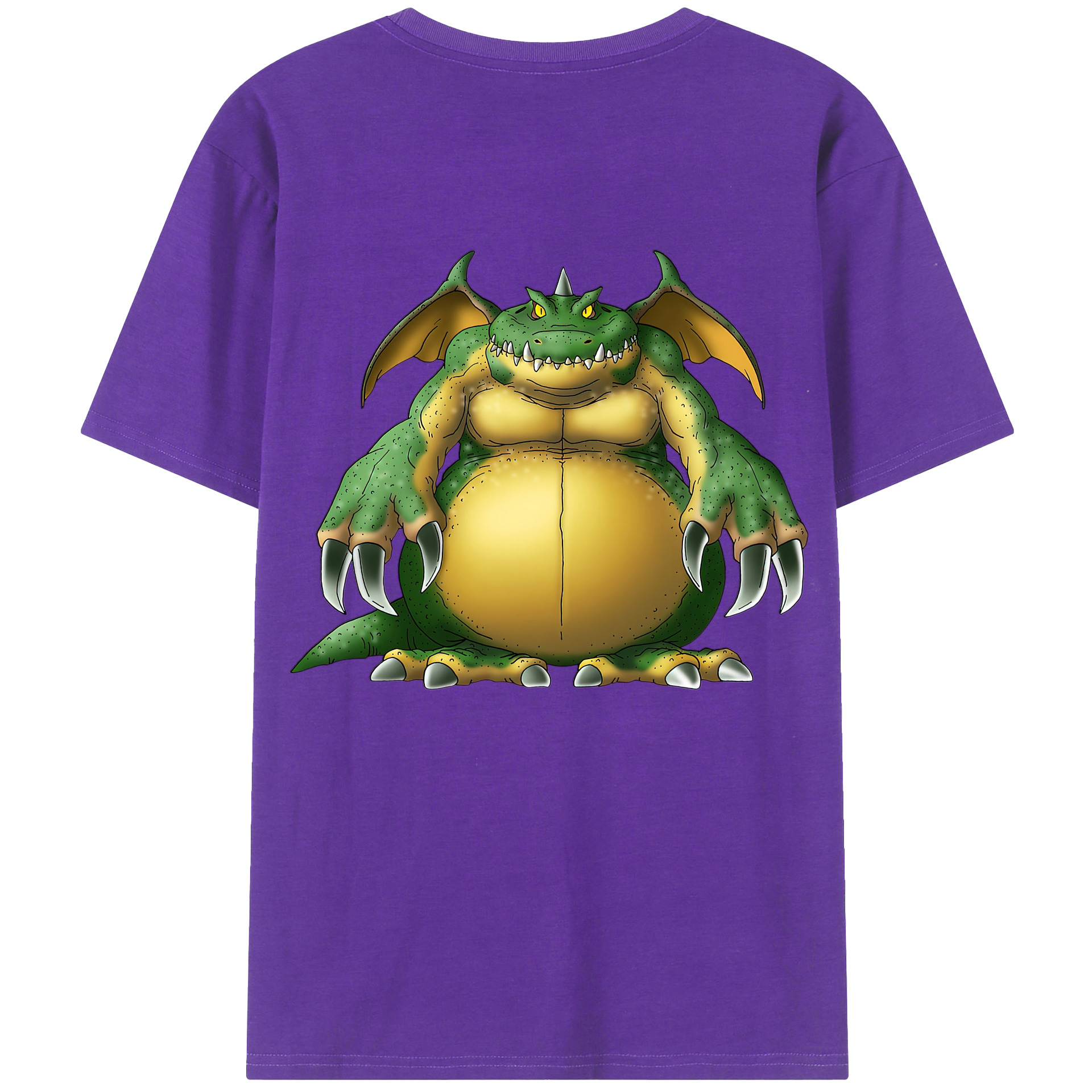（画像用） ドラゴンクエスト Doragon Kuesuto Dragon Quest 綿100％ メンズ半袖Tシャツ（バックプリント） 通気性