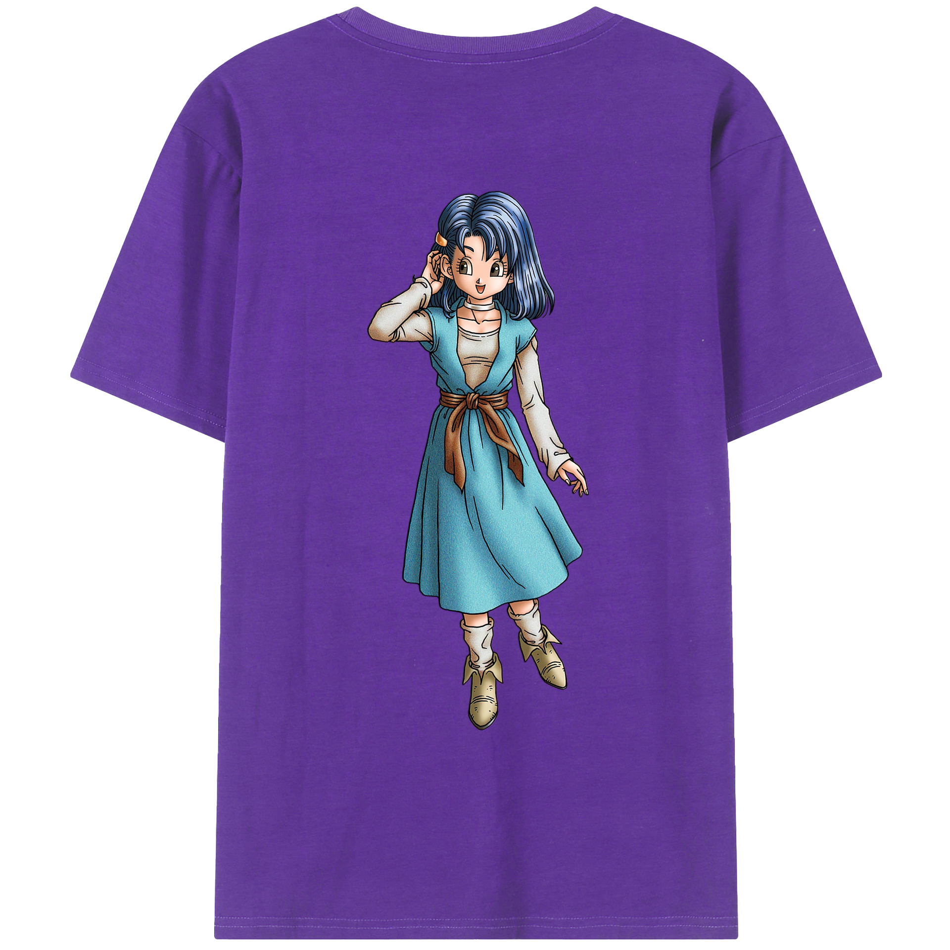 （画像用） ドラゴンクエスト Doragon Kuesuto Dragon Quest 綿100％ メンズ半袖Tシャツ（バックプリント） 通気性