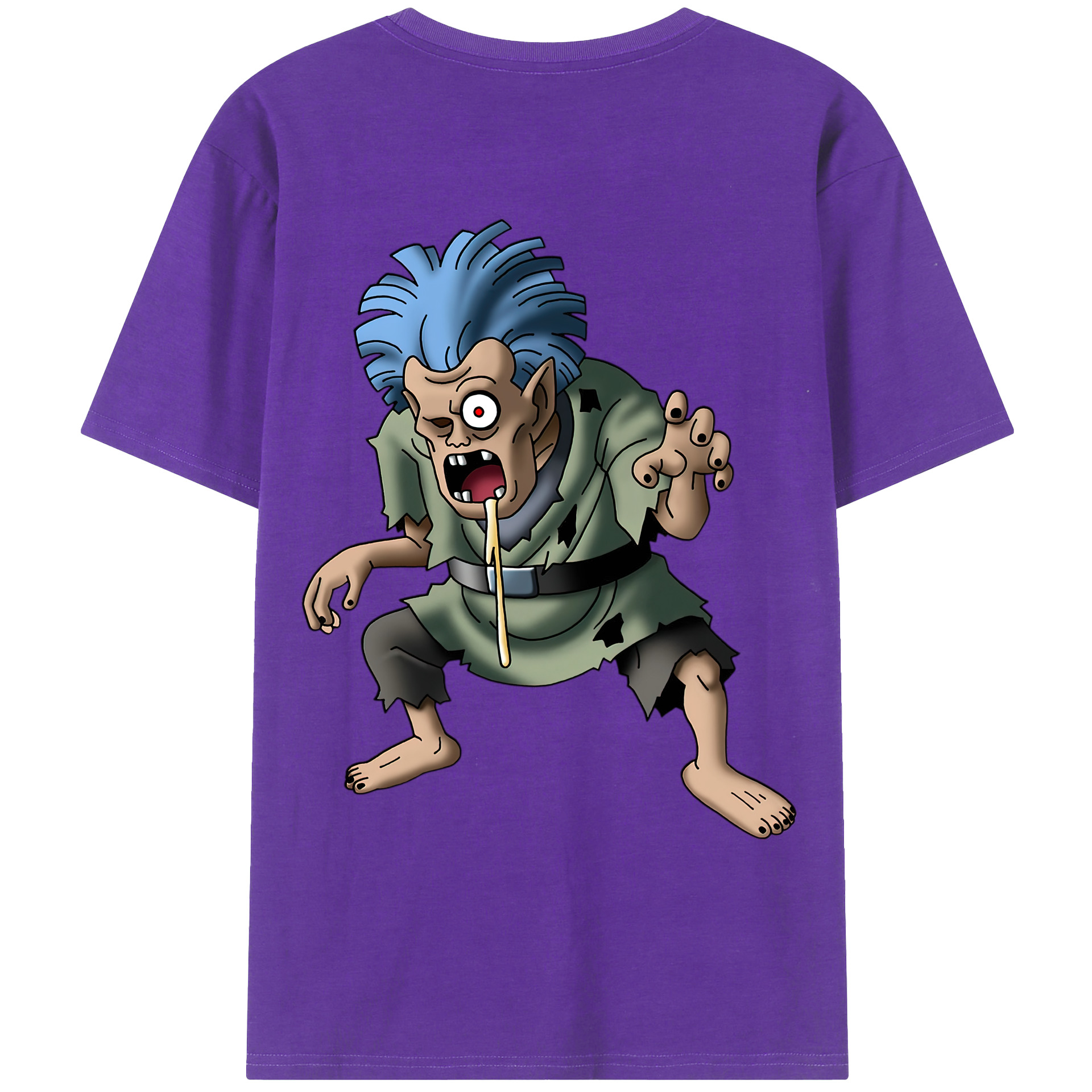 （画像用） ドラゴンクエスト Doragon Kuesuto Dragon Quest 綿100％ メンズ半袖Tシャツ（バックプリント） 通気性