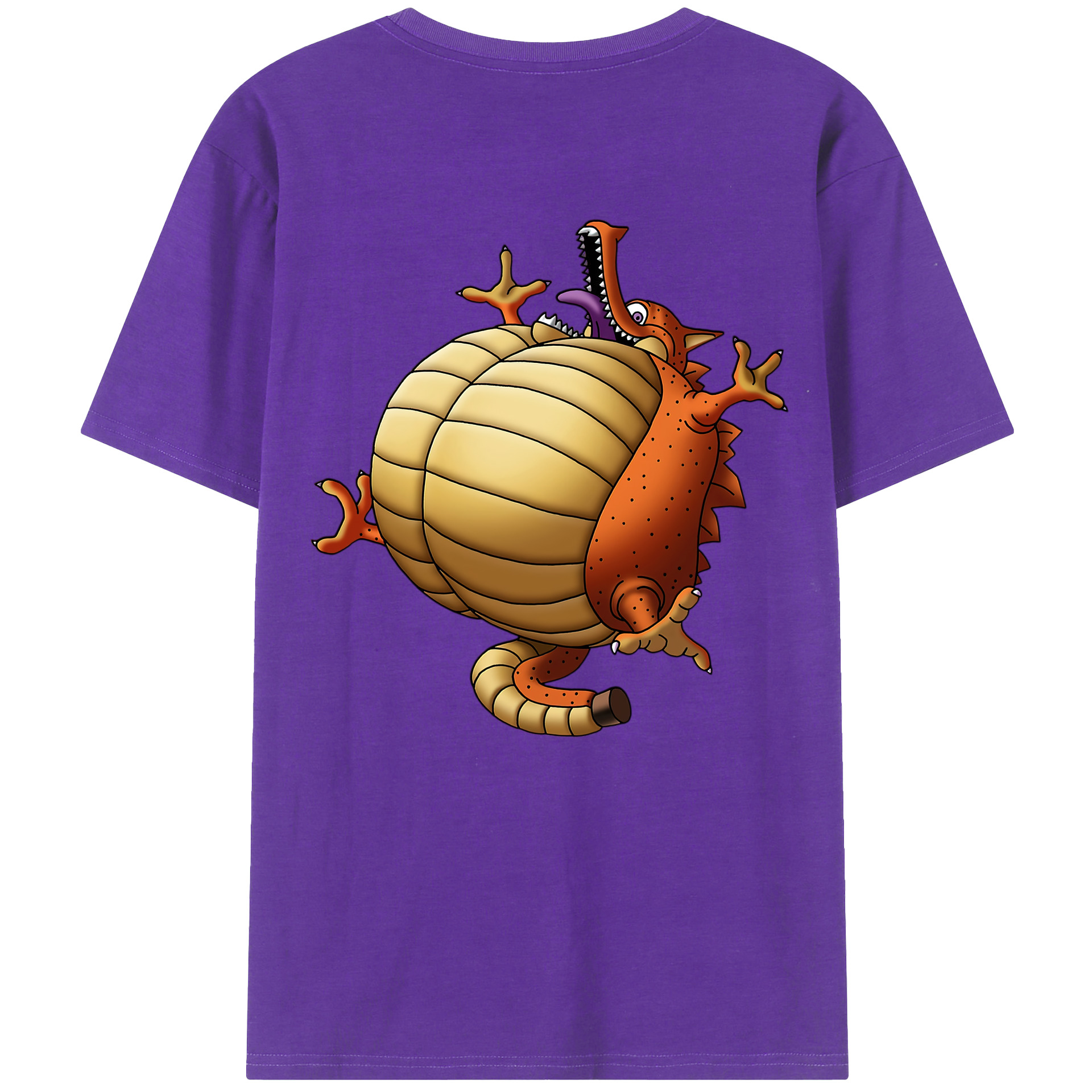 （画像用） ドラゴンクエスト Doragon Kuesuto Dragon Quest 綿100％ メンズ半袖Tシャツ（バックプリント） 通気性