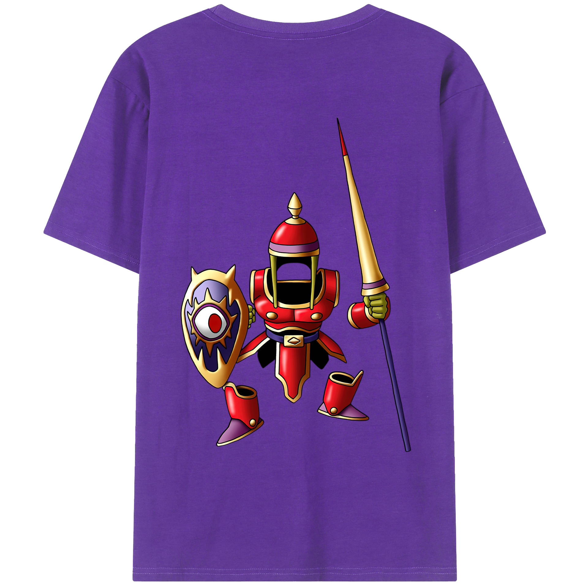 （画像用） ドラゴンクエスト Doragon Kuesuto Dragon Quest 綿100％ メンズ半袖Tシャツ（バックプリント） 通気性
