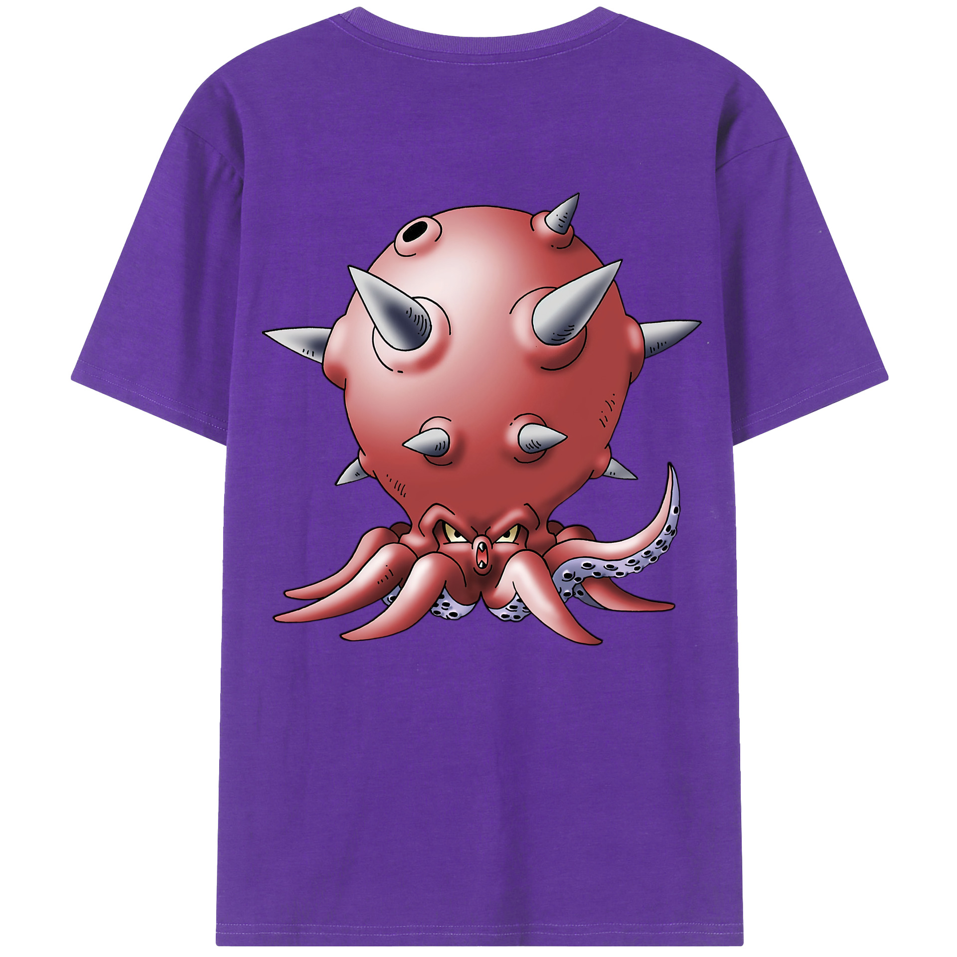 （画像用） ドラゴンクエスト Doragon Kuesuto Dragon Quest 綿100％ メンズ半袖Tシャツ（バックプリント） 通気性