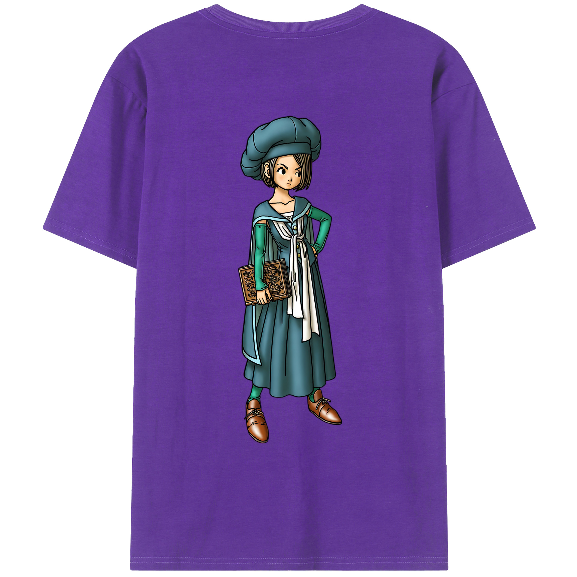 （画像用） ドラゴンクエスト Doragon Kuesuto Dragon Quest 綿100％ メンズ半袖Tシャツ（バックプリント） 通気性