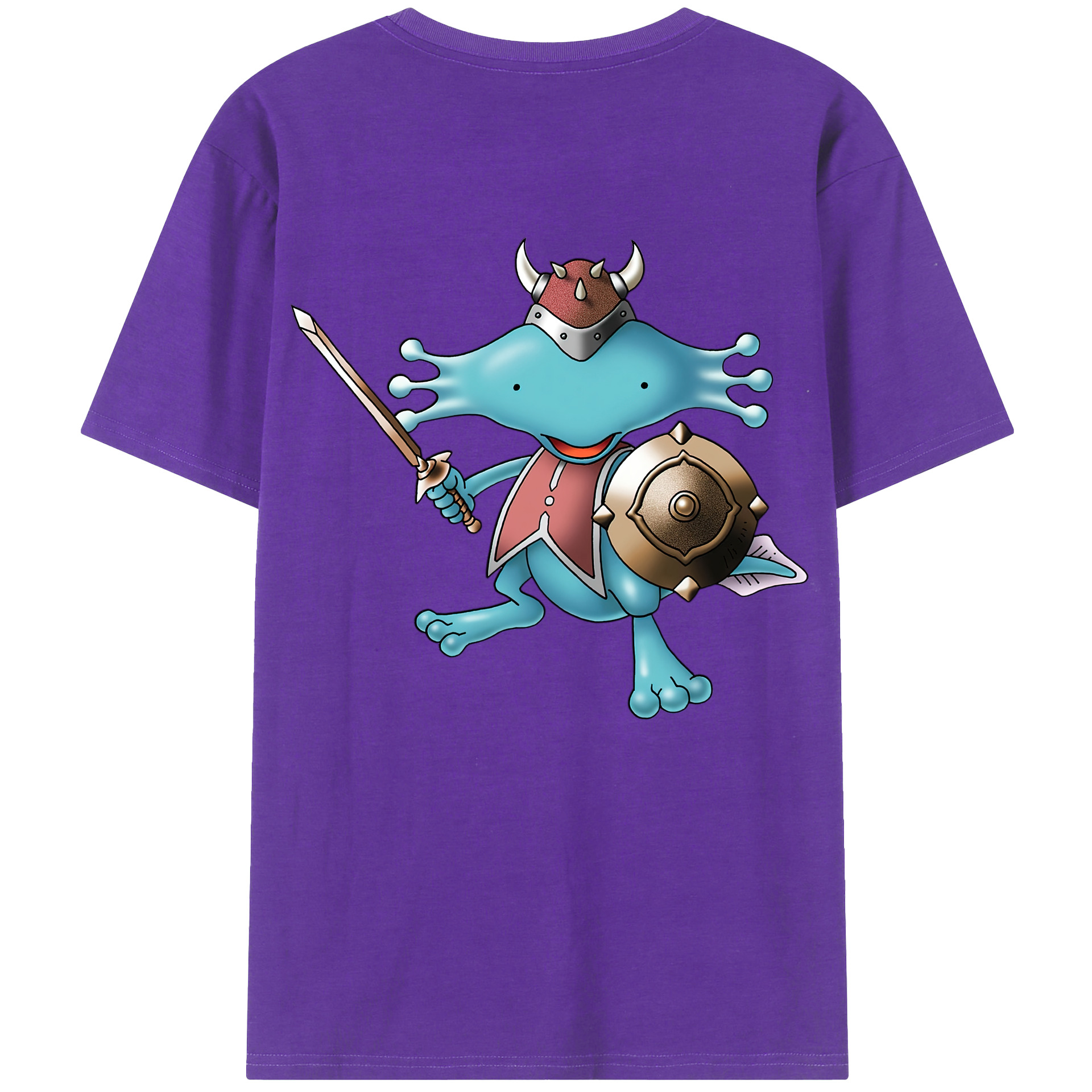 （画像用） ドラゴンクエスト Doragon Kuesuto Dragon Quest 綿100％ メンズ半袖Tシャツ（バックプリント） 通気性