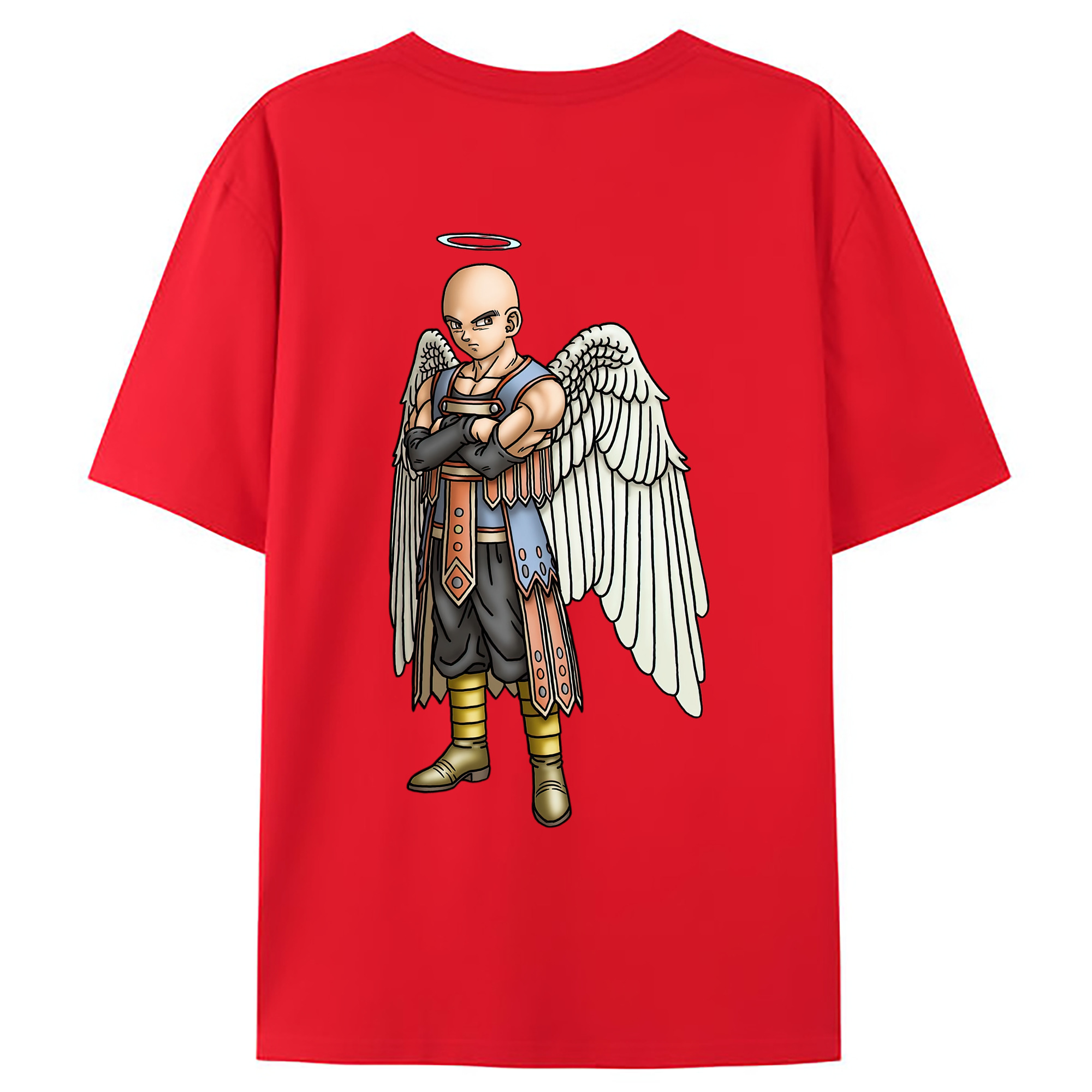 （画像用） ドラゴンクエスト Doragon Kuesuto Dragon Quest 綿100％ メンズ半袖Tシャツ（バックプリント） 通気性