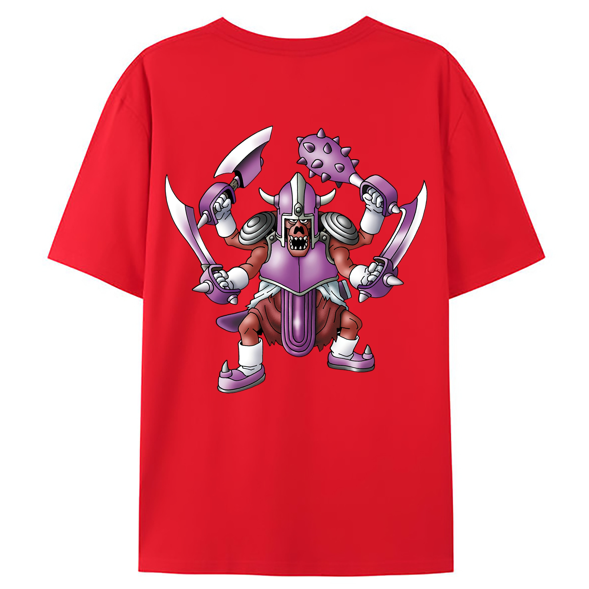 （画像用） ドラゴンクエスト Doragon Kuesuto Dragon Quest 綿100％ メンズ半袖Tシャツ（バックプリント） 通気性
