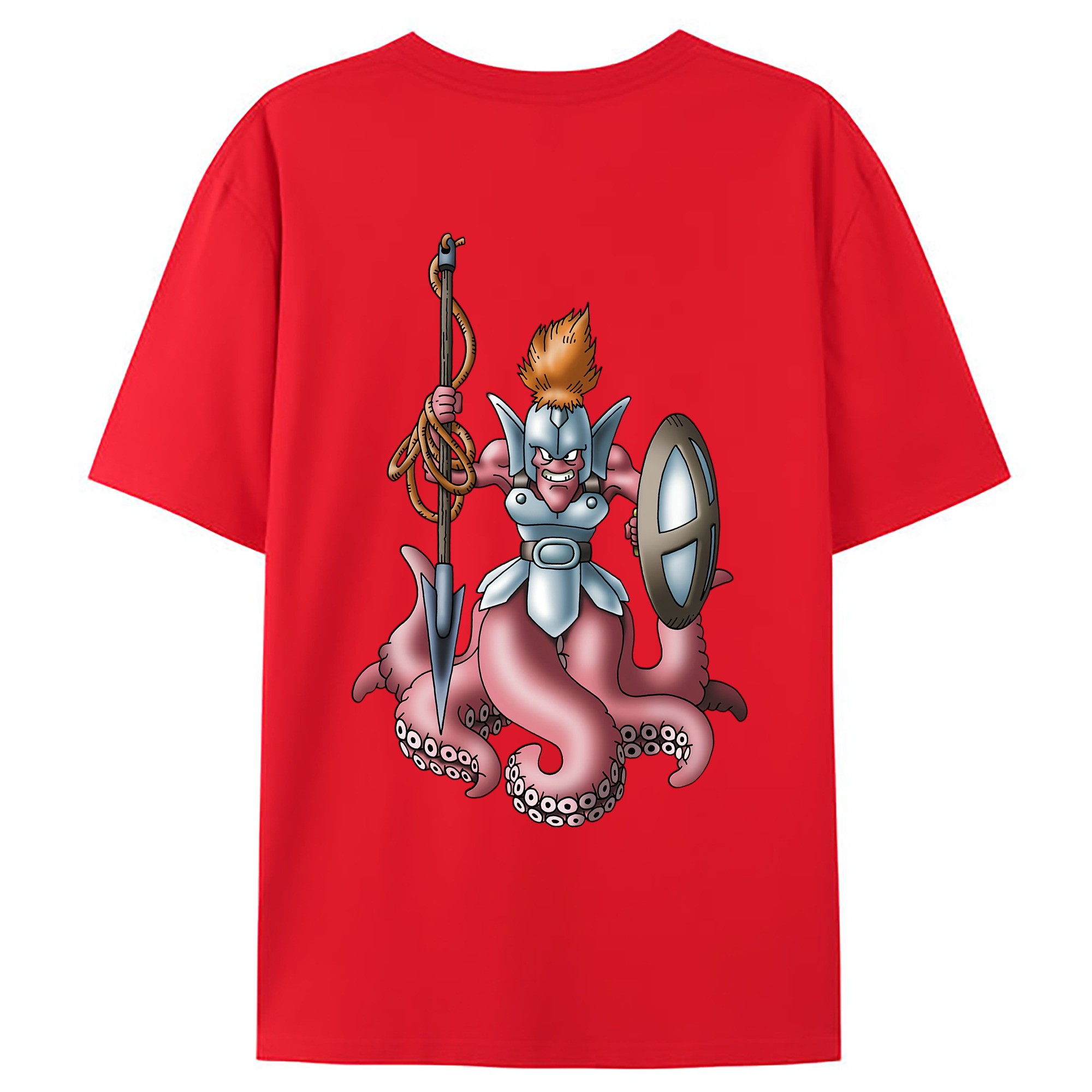 （画像用） ドラゴンクエスト Doragon Kuesuto Dragon Quest 綿100％ メンズ半袖Tシャツ（バックプリント） 通気性