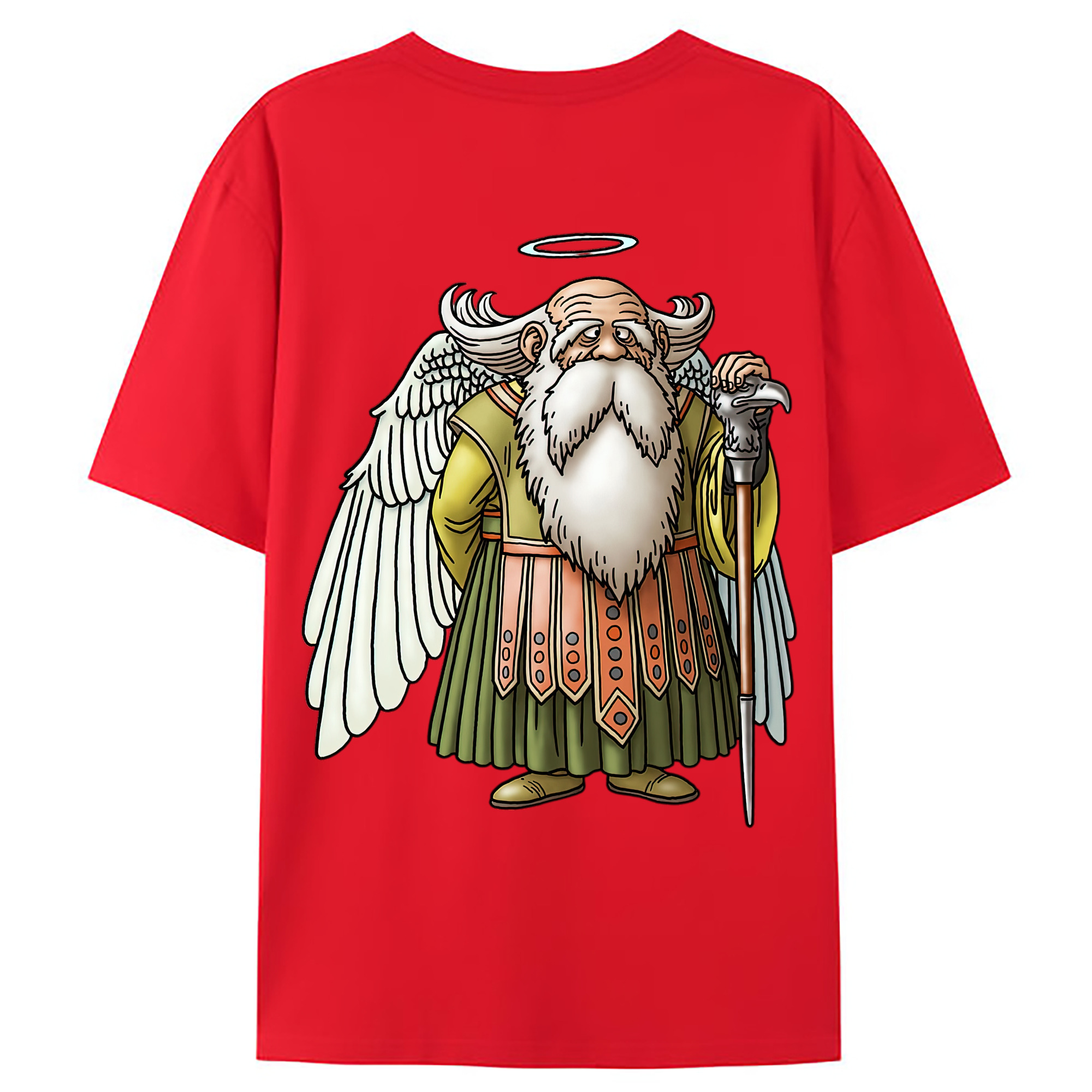 （画像用） ドラゴンクエスト Doragon Kuesuto Dragon Quest 綿100％ メンズ半袖Tシャツ（バックプリント） 通気性