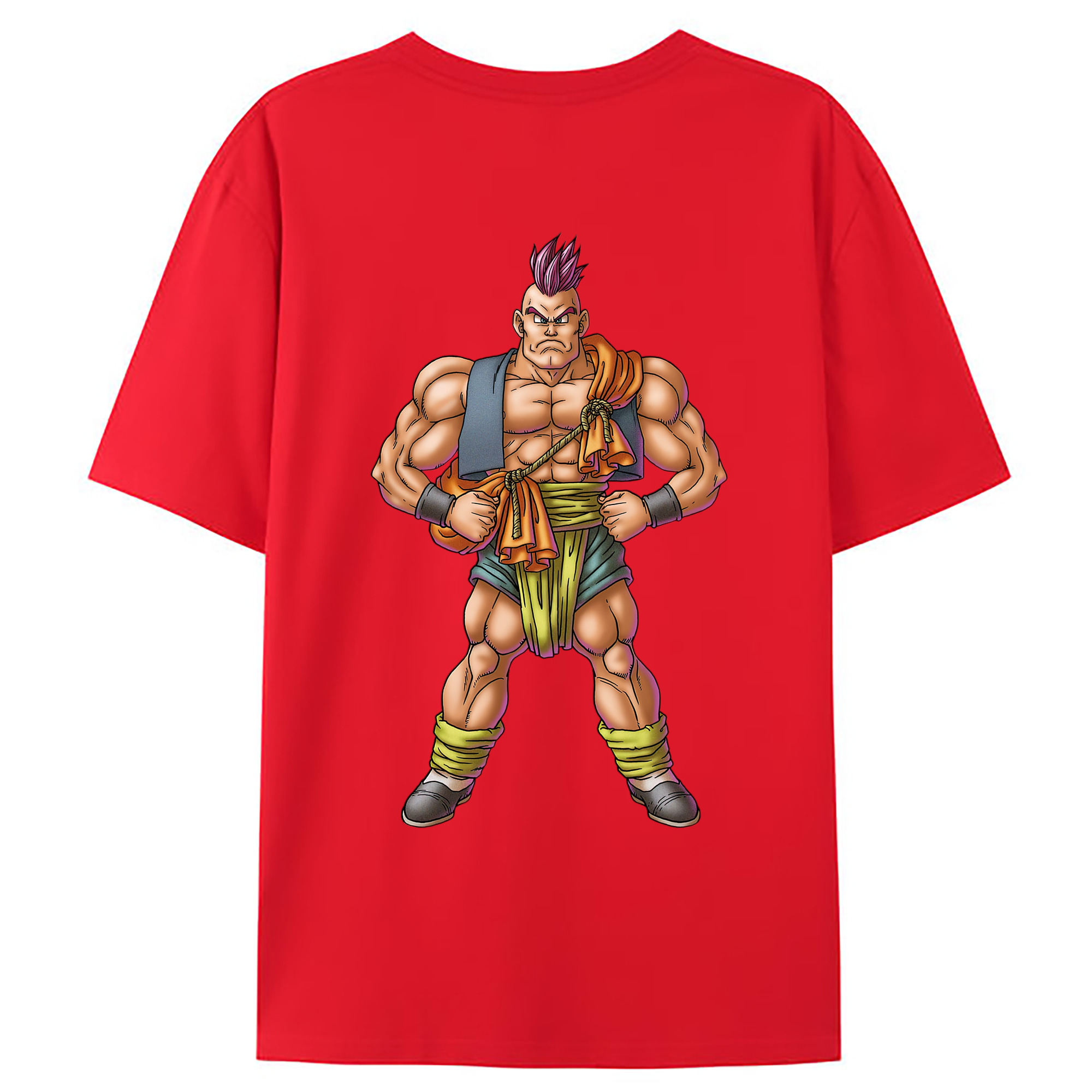 （画像用） ドラゴンクエスト Doragon Kuesuto Dragon Quest 綿100％ メンズ半袖Tシャツ（バックプリント） 通気性