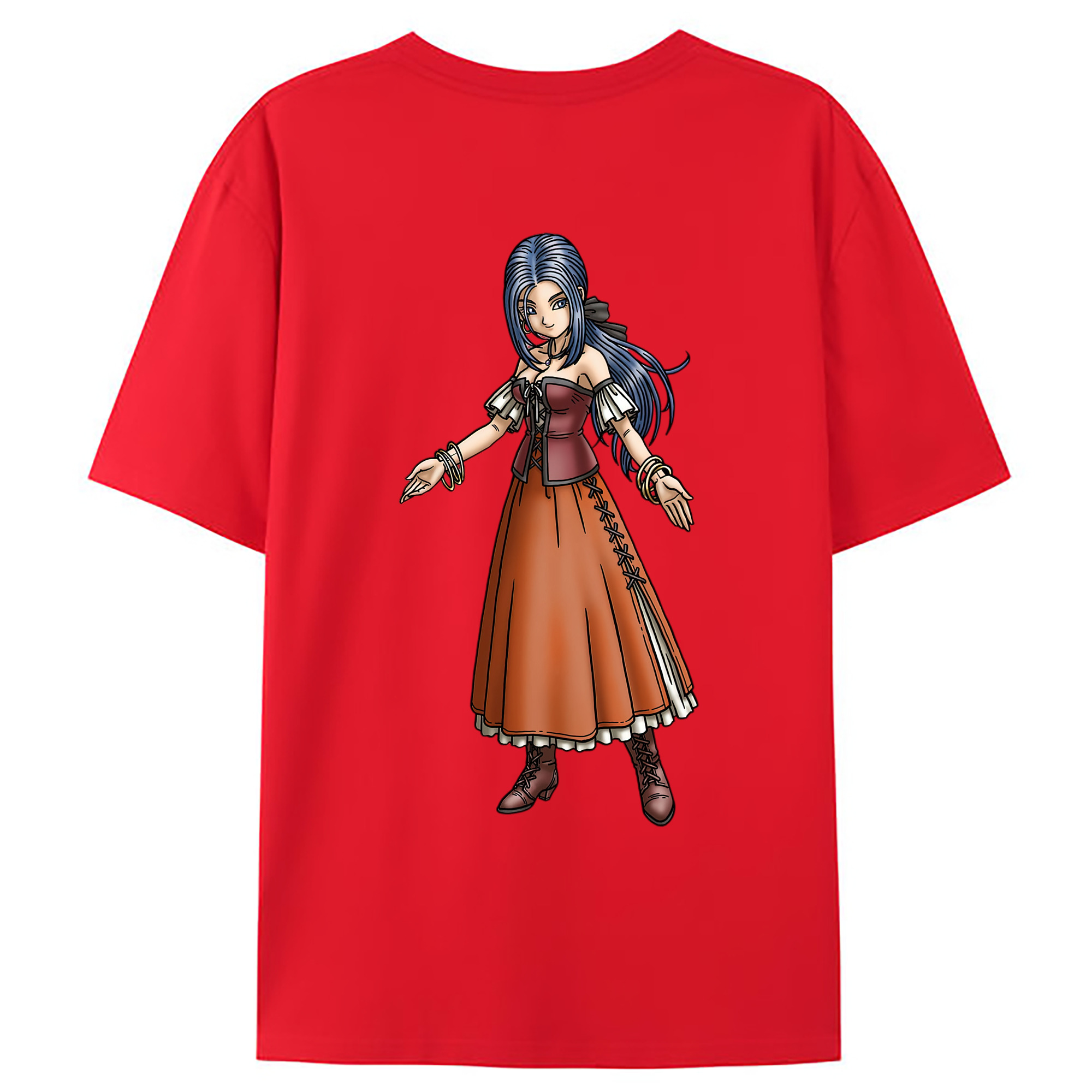 （画像用） ドラゴンクエスト Doragon Kuesuto Dragon Quest 綿100％ メンズ半袖Tシャツ（バックプリント） 通気性
