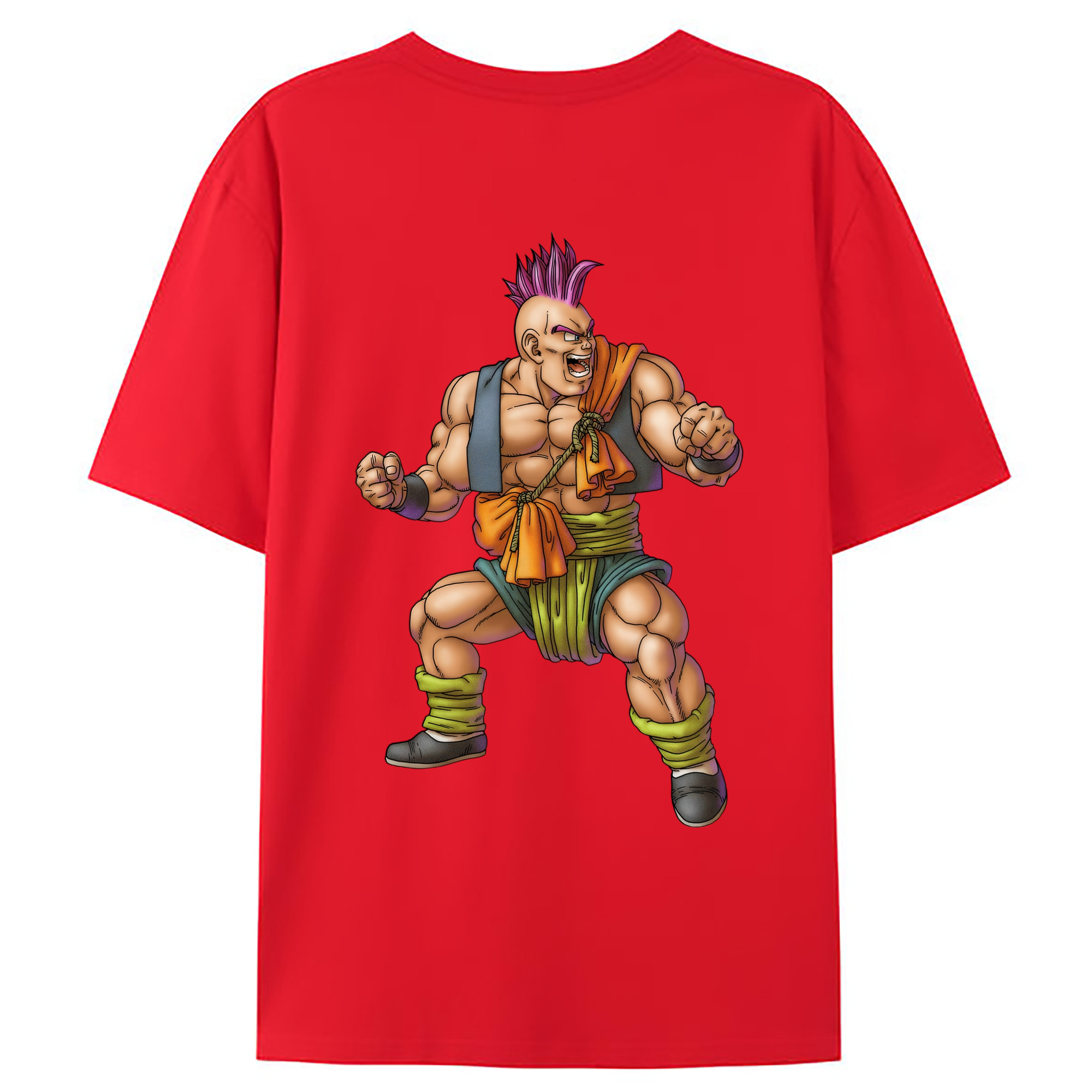 （画像用） ドラゴンクエスト Doragon Kuesuto Dragon Quest 綿100％ メンズ半袖Tシャツ（バックプリント） 通気性