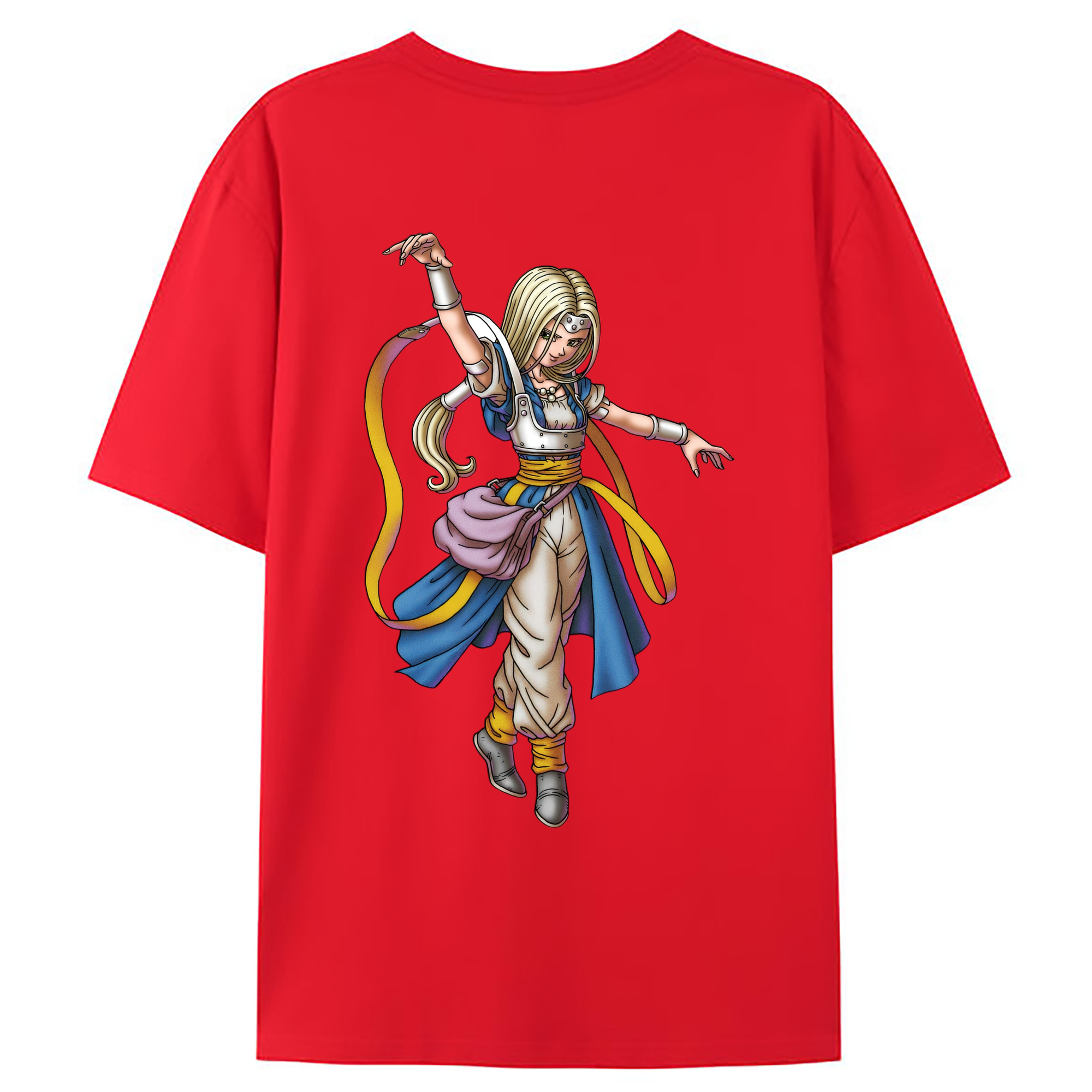 （画像用） ドラゴンクエスト Doragon Kuesuto Dragon Quest 綿100％ メンズ半袖Tシャツ（バックプリント） 通気性
