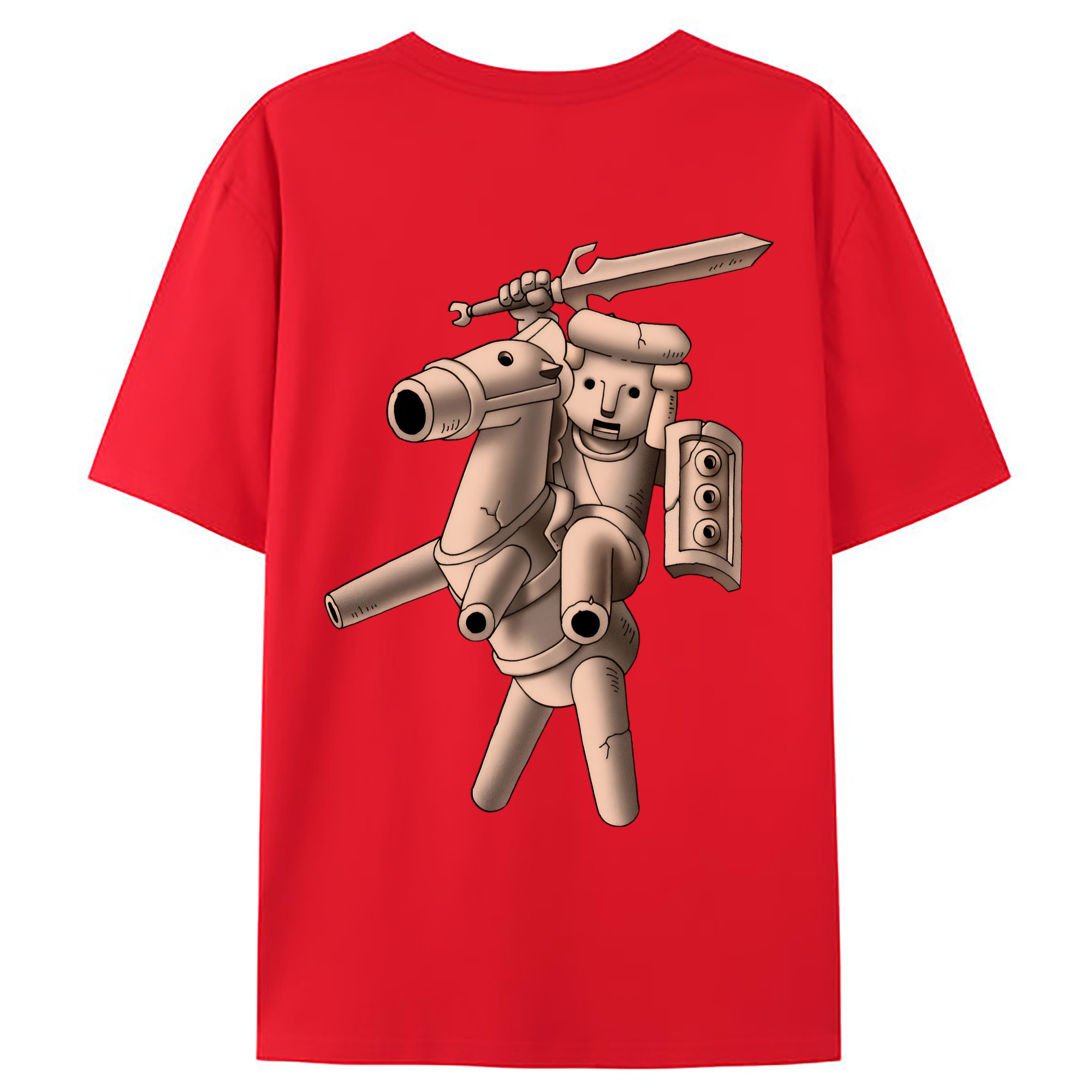（画像用） ドラゴンクエスト Doragon Kuesuto Dragon Quest 綿100％ メンズ半袖Tシャツ（バックプリント） 通気性