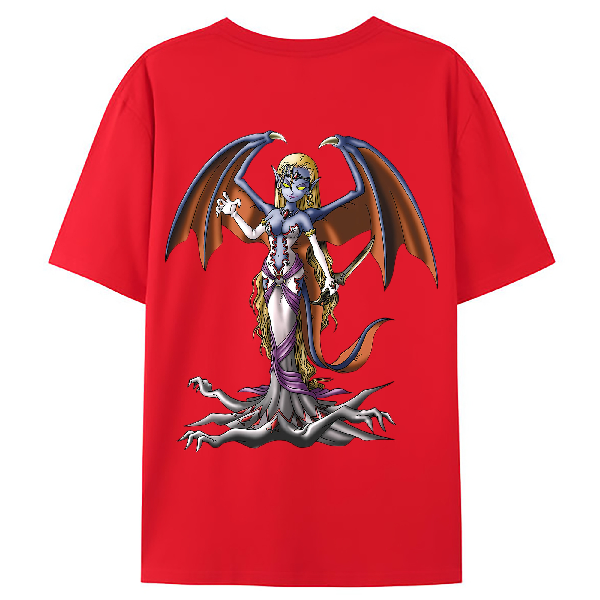 （画像用） ドラゴンクエスト Doragon Kuesuto Dragon Quest 綿100％ メンズ半袖Tシャツ（バックプリント） 通気性