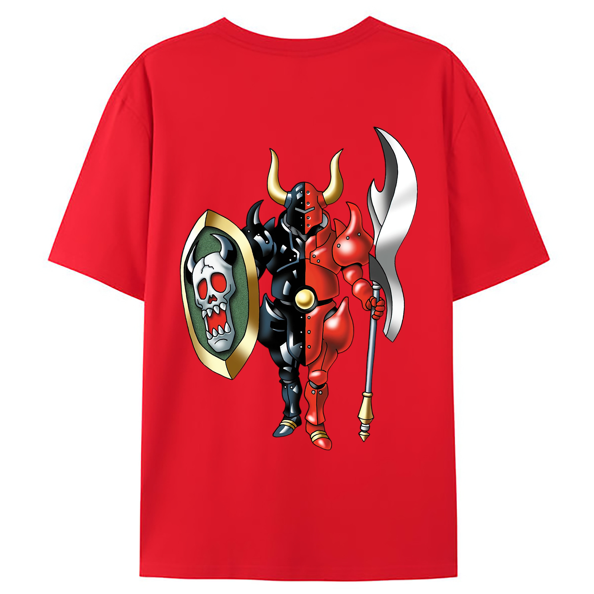 （画像用） ドラゴンクエスト Doragon Kuesuto Dragon Quest 綿100％ メンズ半袖Tシャツ（バックプリント） 通気性