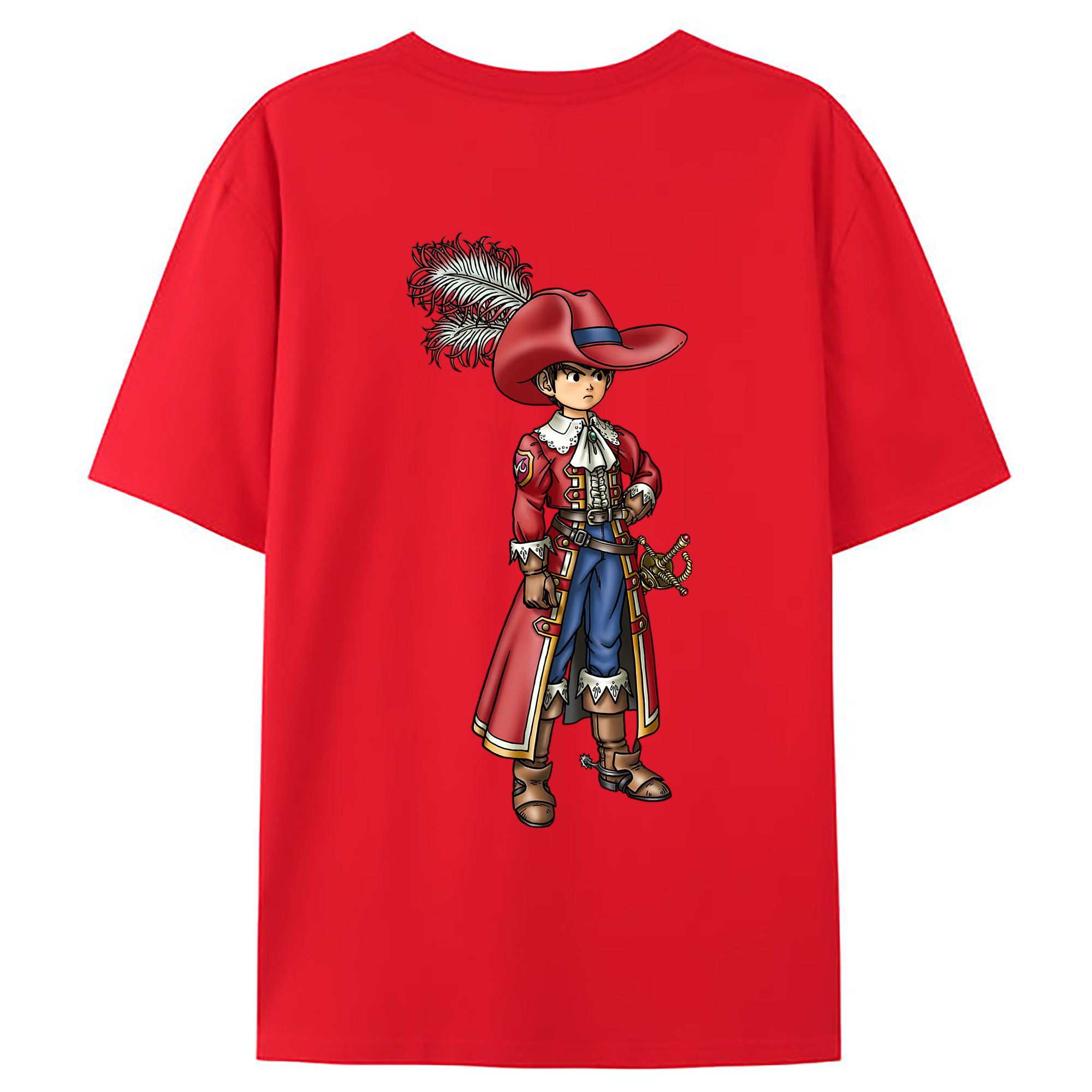（画像用） ドラゴンクエスト Doragon Kuesuto Dragon Quest 綿100％ メンズ半袖Tシャツ（バックプリント） 通気性