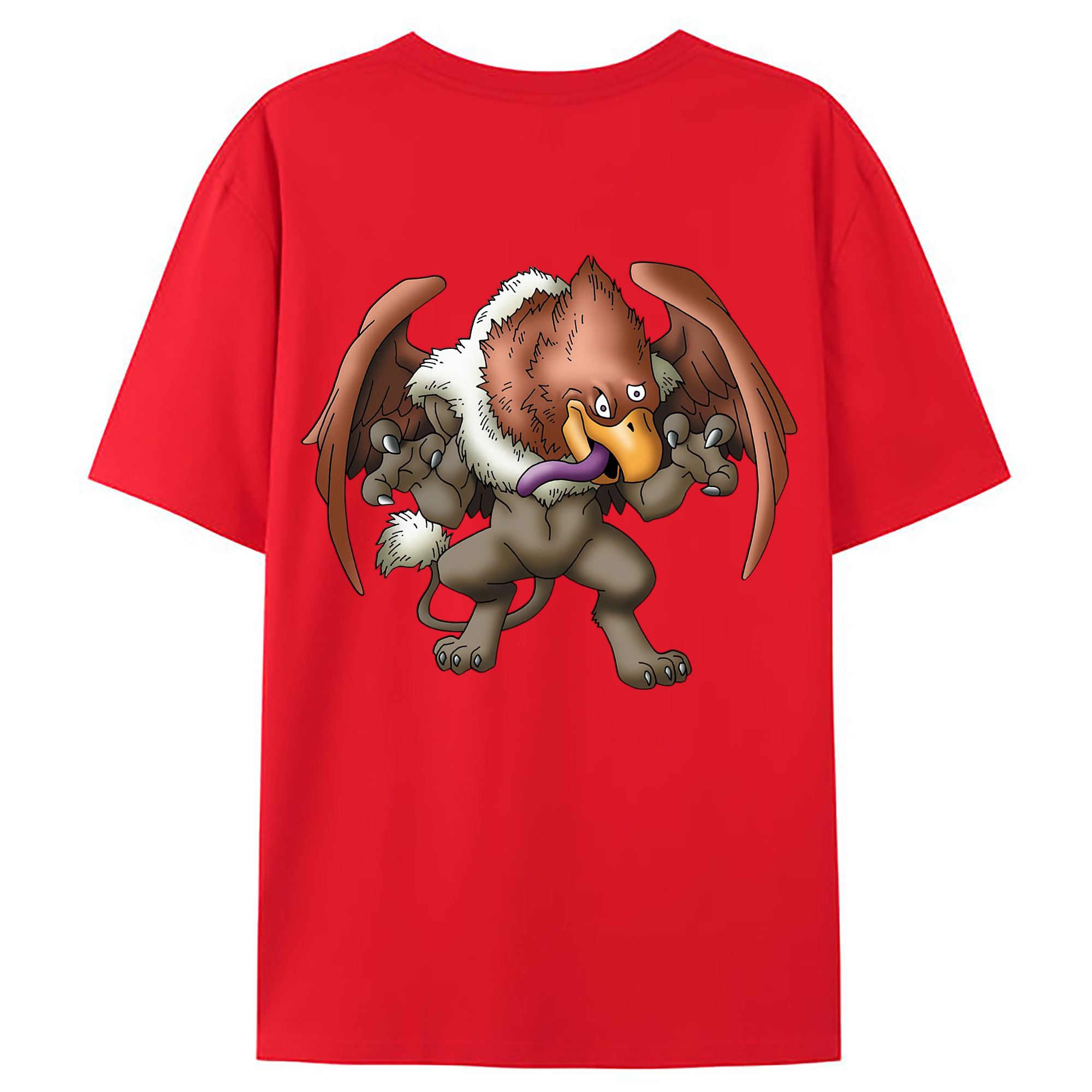 （画像用） ドラゴンクエスト Doragon Kuesuto Dragon Quest 綿100％ メンズ半袖Tシャツ（バックプリント） 通気性