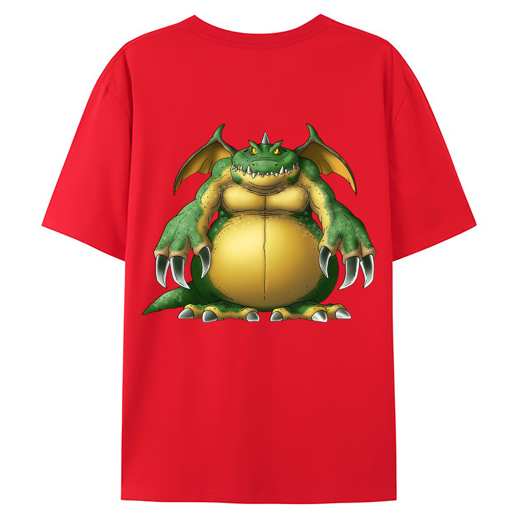 （画像用） ドラゴンクエスト Doragon Kuesuto Dragon Quest 綿100％ メンズ半袖Tシャツ（バックプリント） 通気性