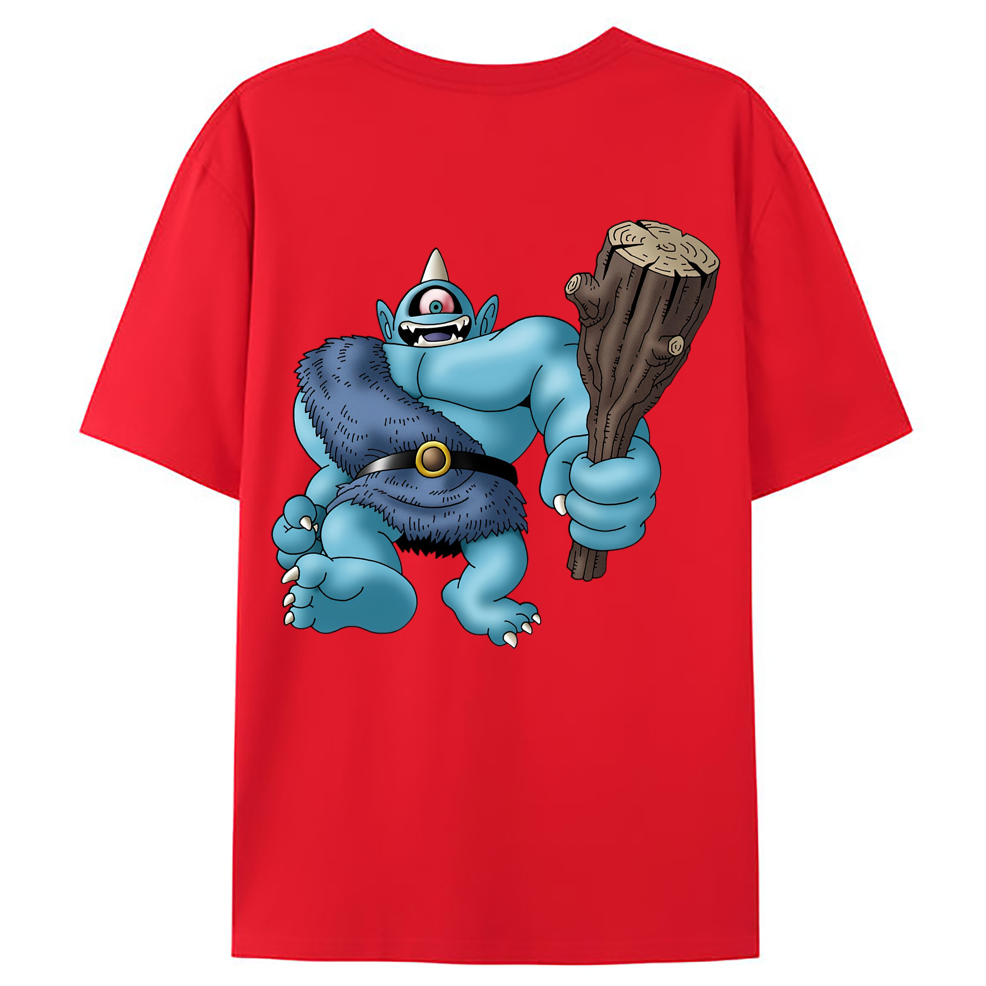 （画像用） ドラゴンクエスト Doragon Kuesuto Dragon Quest 綿100％ メンズ半袖Tシャツ（バックプリント） 通気性