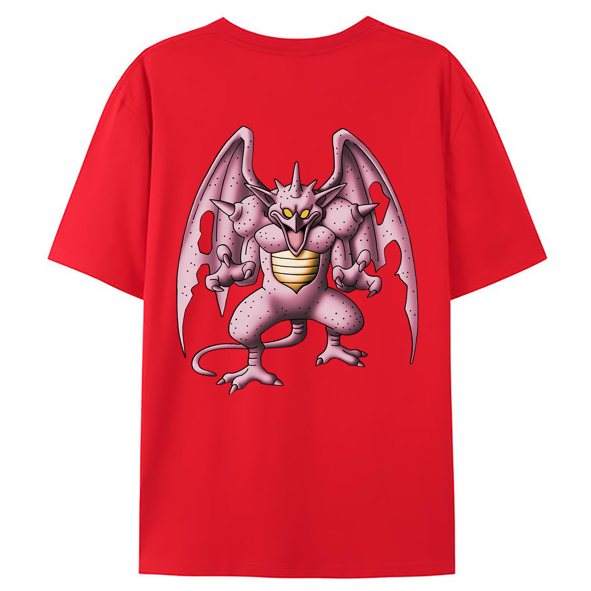 （画像用） ドラゴンクエスト Doragon Kuesuto Dragon Quest 綿100％ メンズ半袖Tシャツ（バックプリント） 通気性