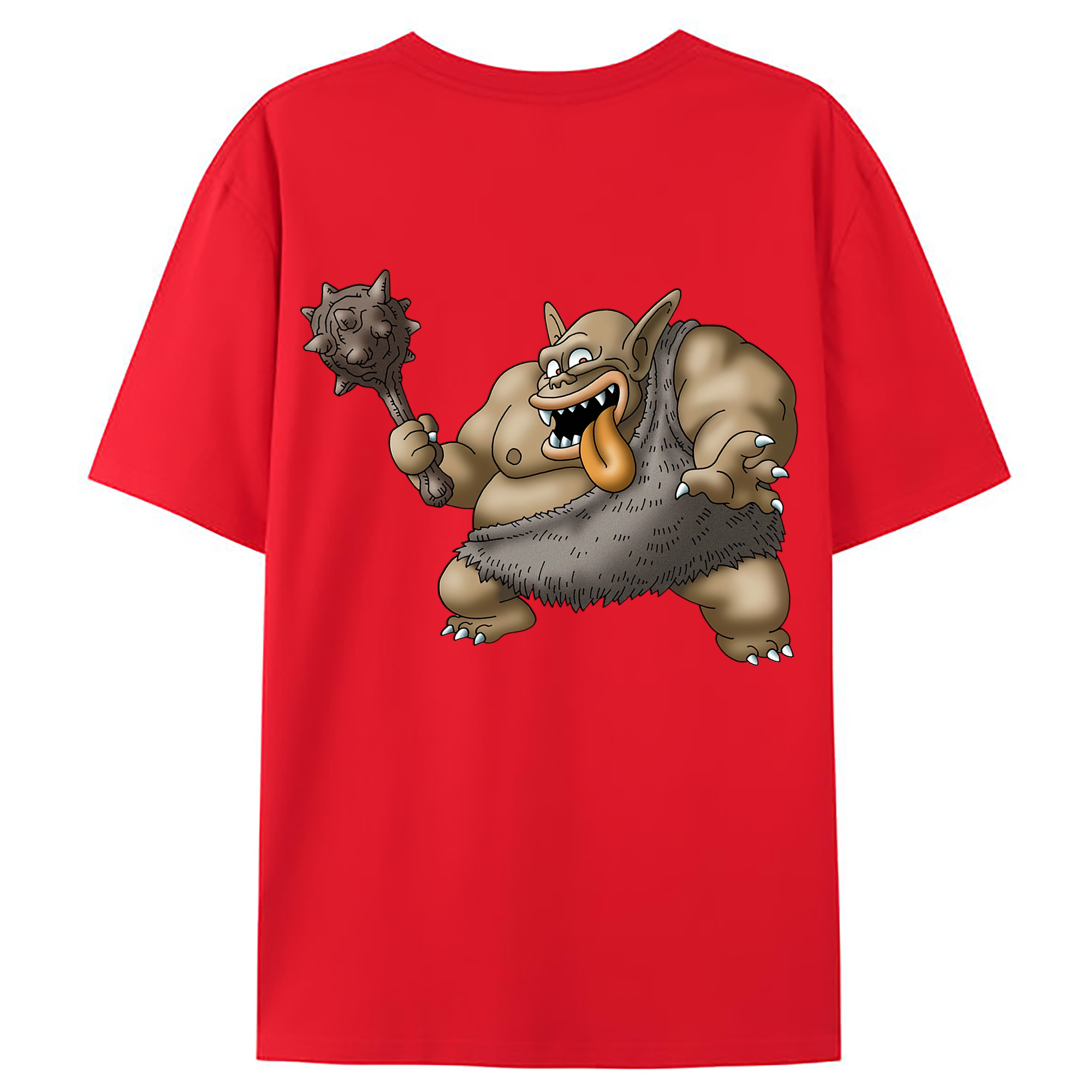 （画像用） ドラゴンクエスト Doragon Kuesuto Dragon Quest 綿100％ メンズ半袖Tシャツ（バックプリント） 通気性
