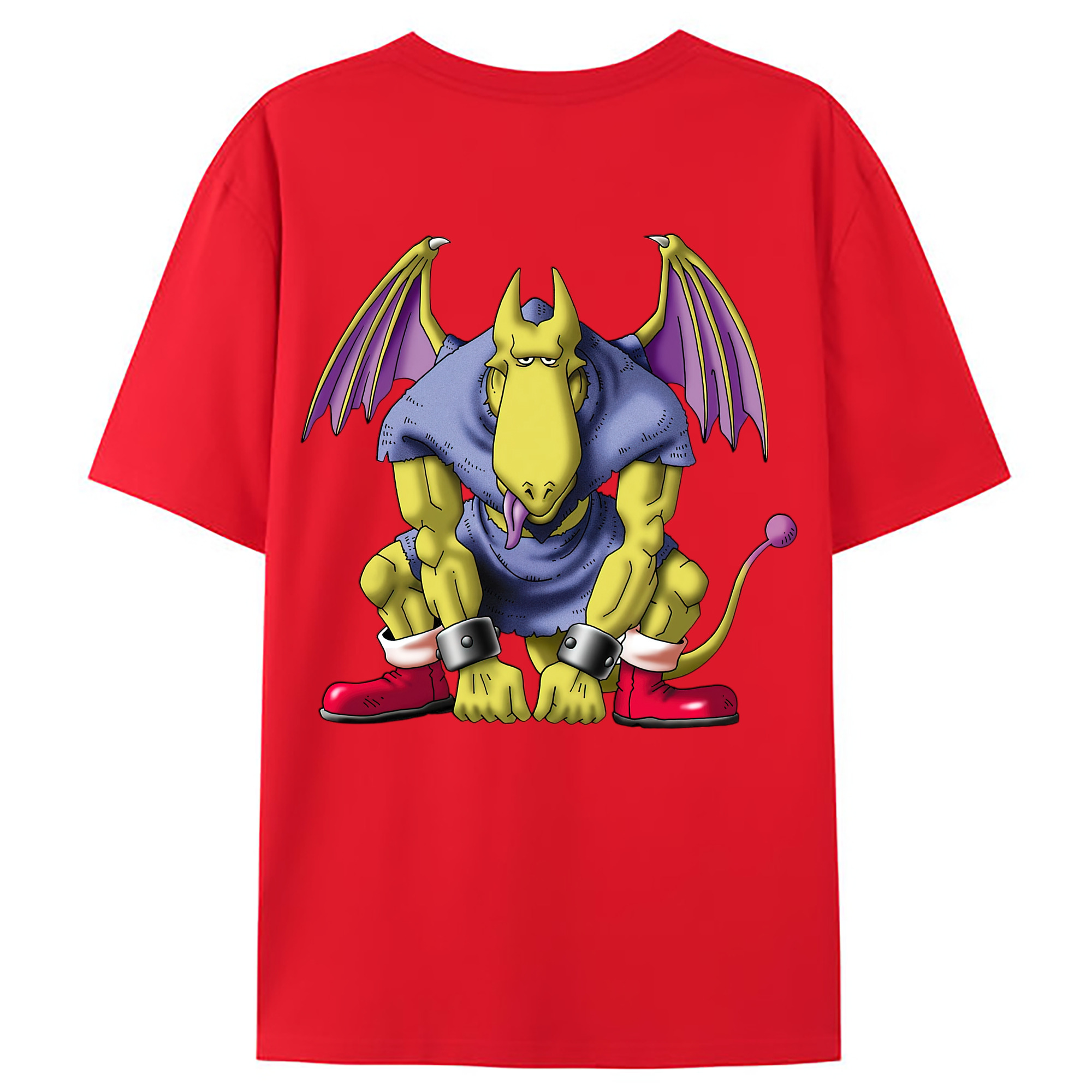 （画像用） ドラゴンクエスト Doragon Kuesuto Dragon Quest 綿100％ メンズ半袖Tシャツ（バックプリント） 通気性