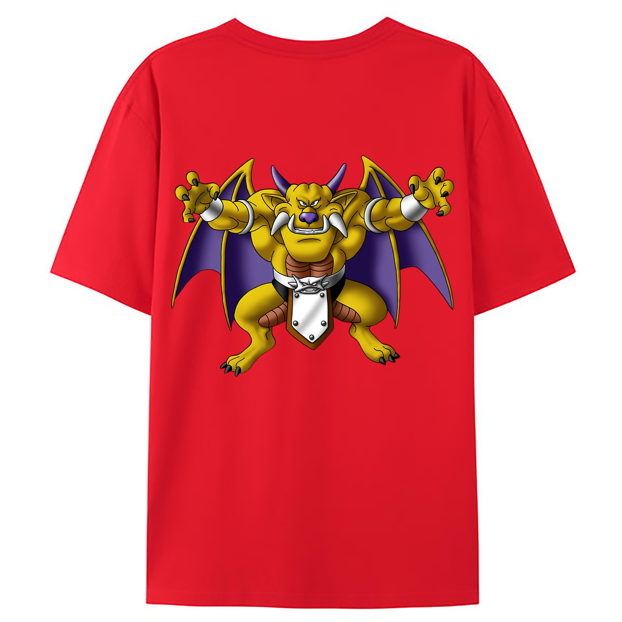 （画像用） ドラゴンクエスト Doragon Kuesuto Dragon Quest 綿100％ メンズ半袖Tシャツ（バックプリント） 通気性