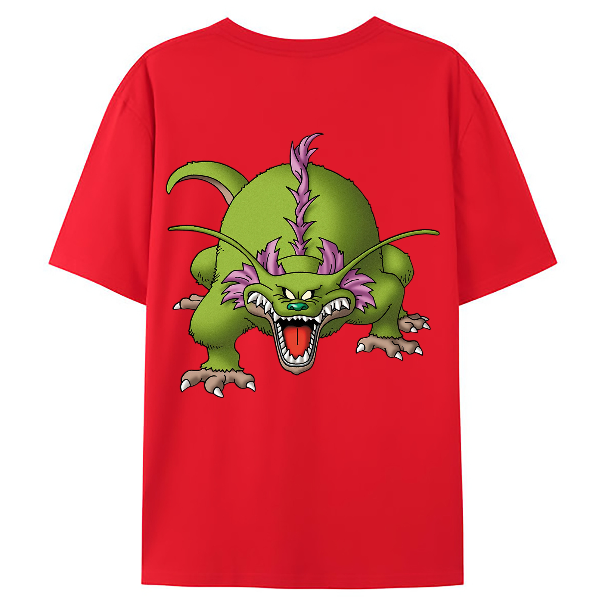 （画像用） ドラゴンクエスト Doragon Kuesuto Dragon Quest 綿100％ メンズ半袖Tシャツ（バックプリント） 通気性