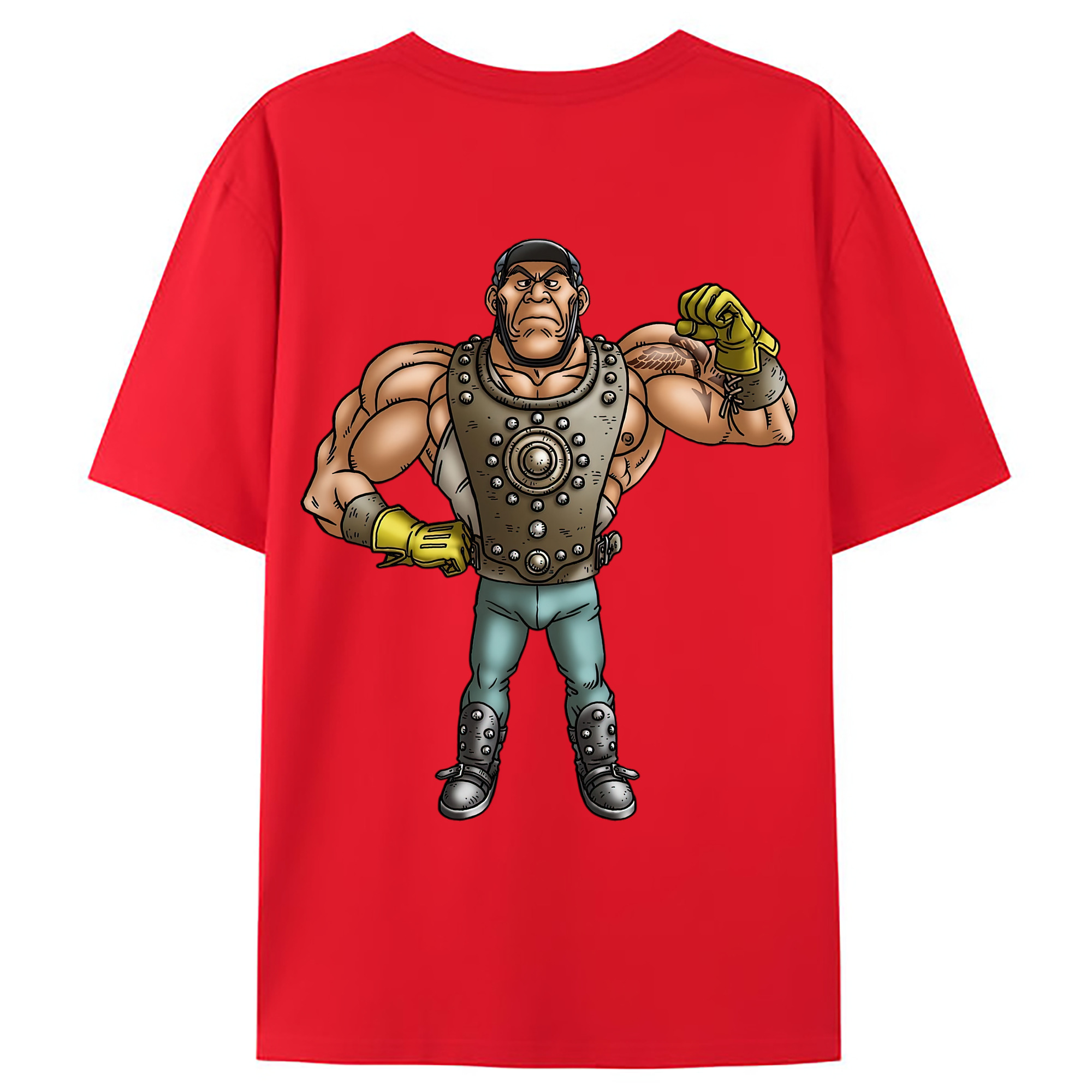（画像用） ドラゴンクエスト Doragon Kuesuto Dragon Quest 綿100％ メンズ半袖Tシャツ（バックプリント） 通気性