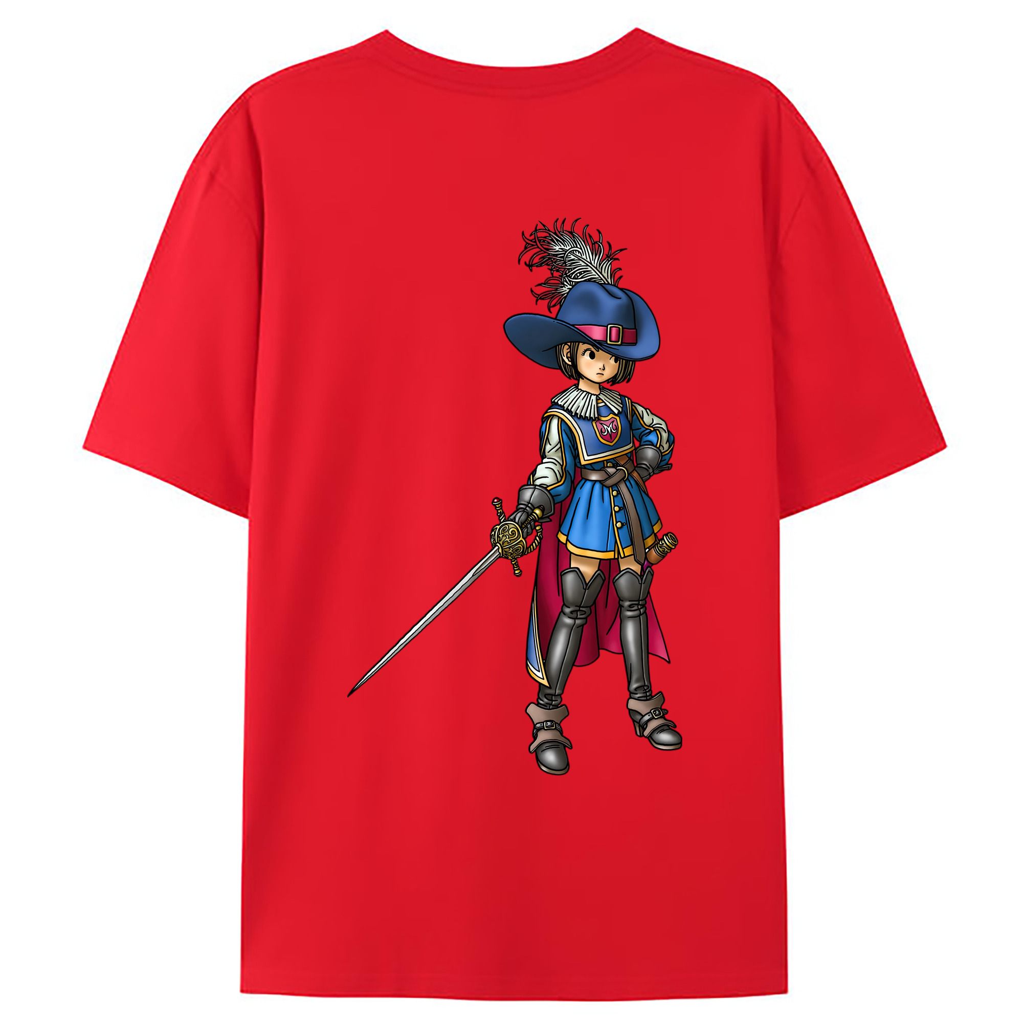 （画像用） ドラゴンクエスト Doragon Kuesuto Dragon Quest 綿100％ メンズ半袖Tシャツ（バックプリント） 通気性
