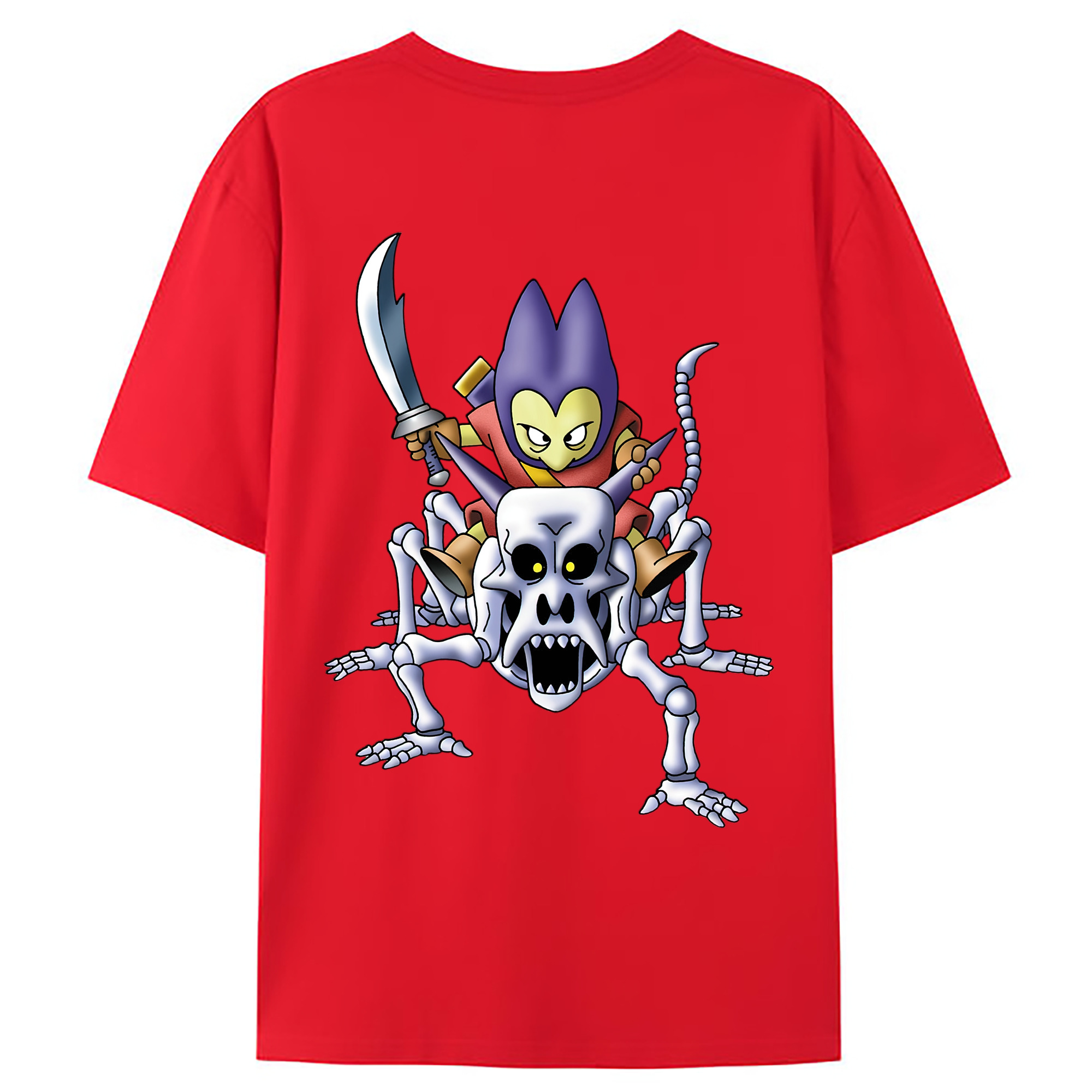 （画像用） ドラゴンクエスト Doragon Kuesuto Dragon Quest 綿100％ メンズ半袖Tシャツ（バックプリント） 通気性