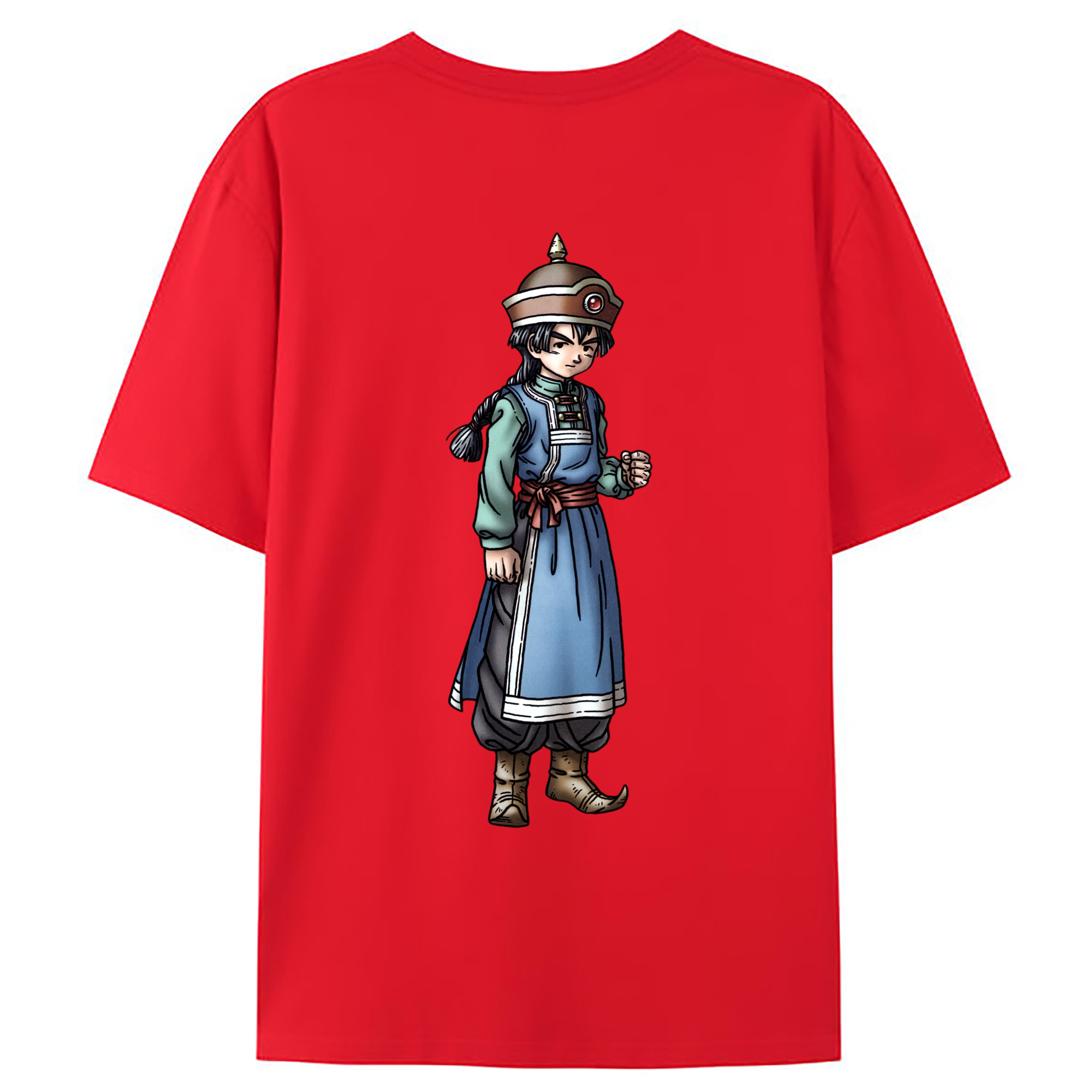 （画像用） ドラゴンクエスト Doragon Kuesuto Dragon Quest 綿100％ メンズ半袖Tシャツ（バックプリント） 通気性