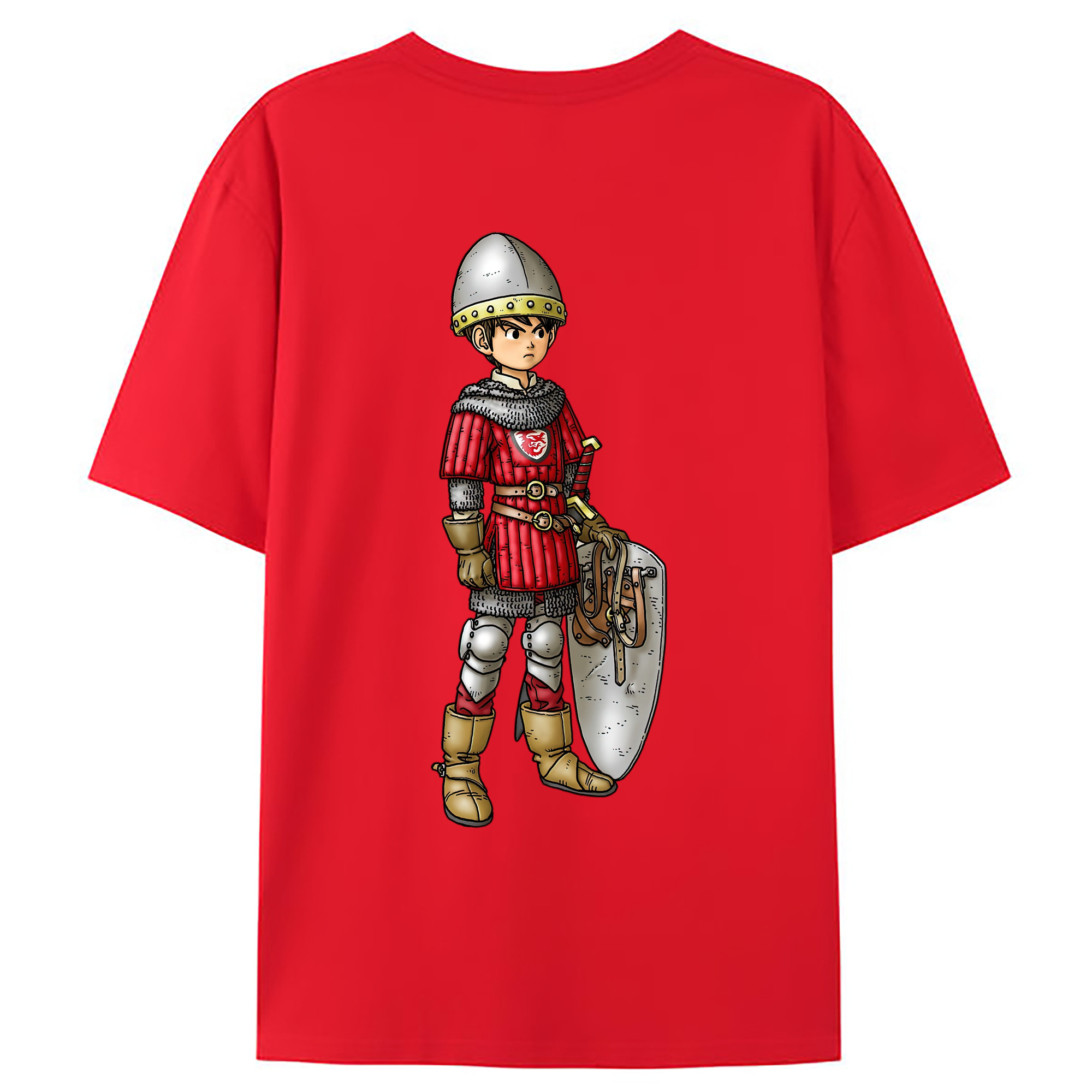（画像用） ドラゴンクエスト Doragon Kuesuto Dragon Quest 綿100％ メンズ半袖Tシャツ（バックプリント） 通気性