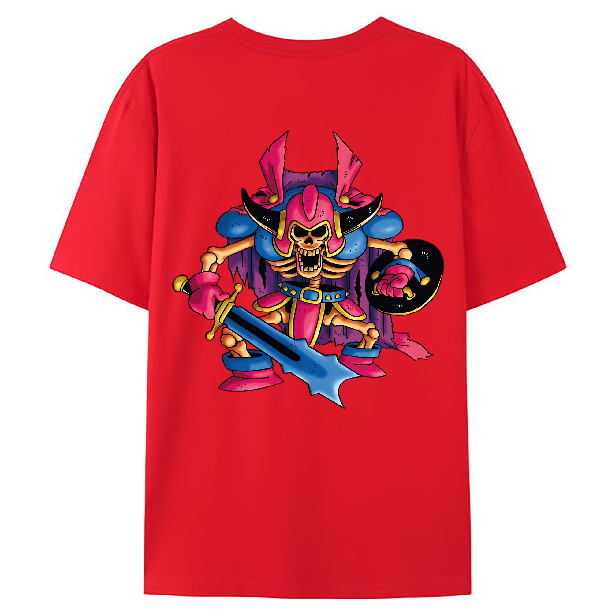 （画像用） ドラゴンクエスト Doragon Kuesuto Dragon Quest 綿100％ メンズ半袖Tシャツ（バックプリント） 通気性