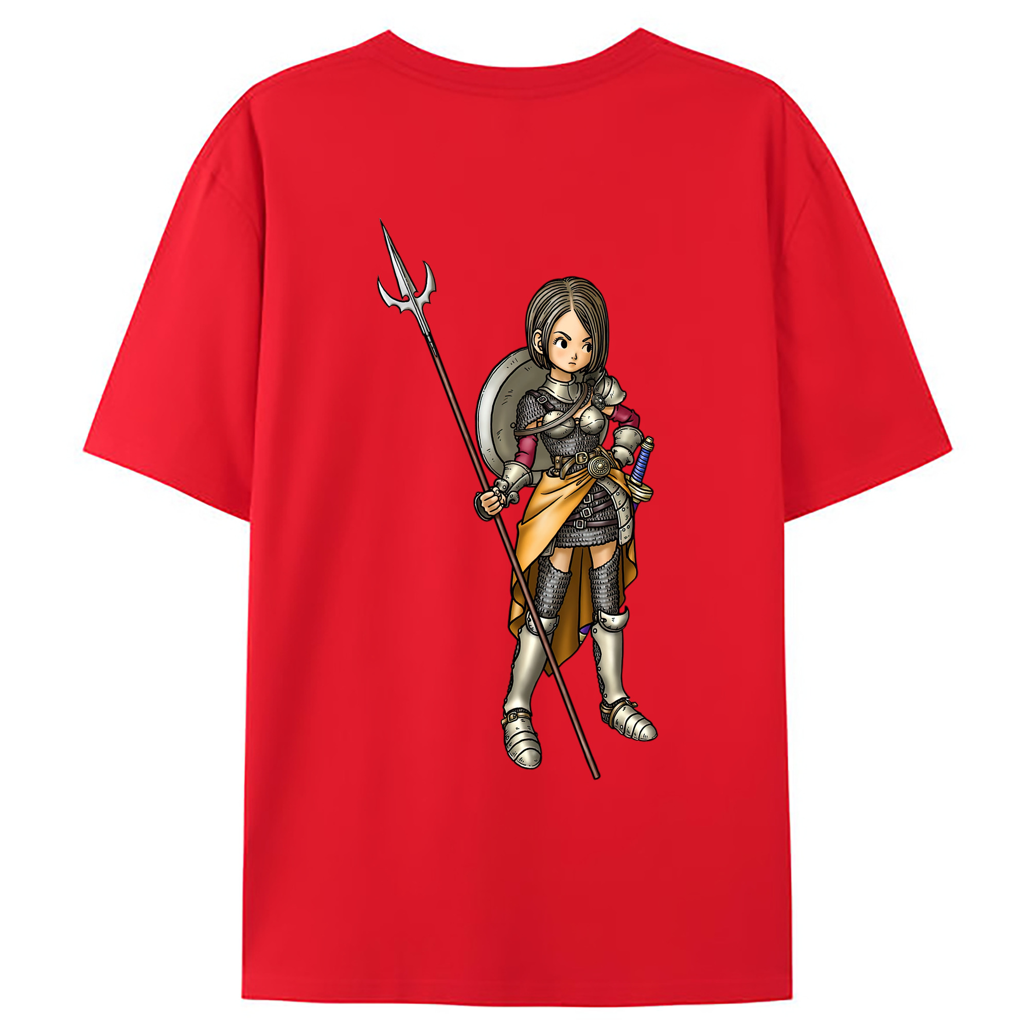 （画像用） ドラゴンクエスト Doragon Kuesuto Dragon Quest 綿100％ メンズ半袖Tシャツ（バックプリント） 通気性