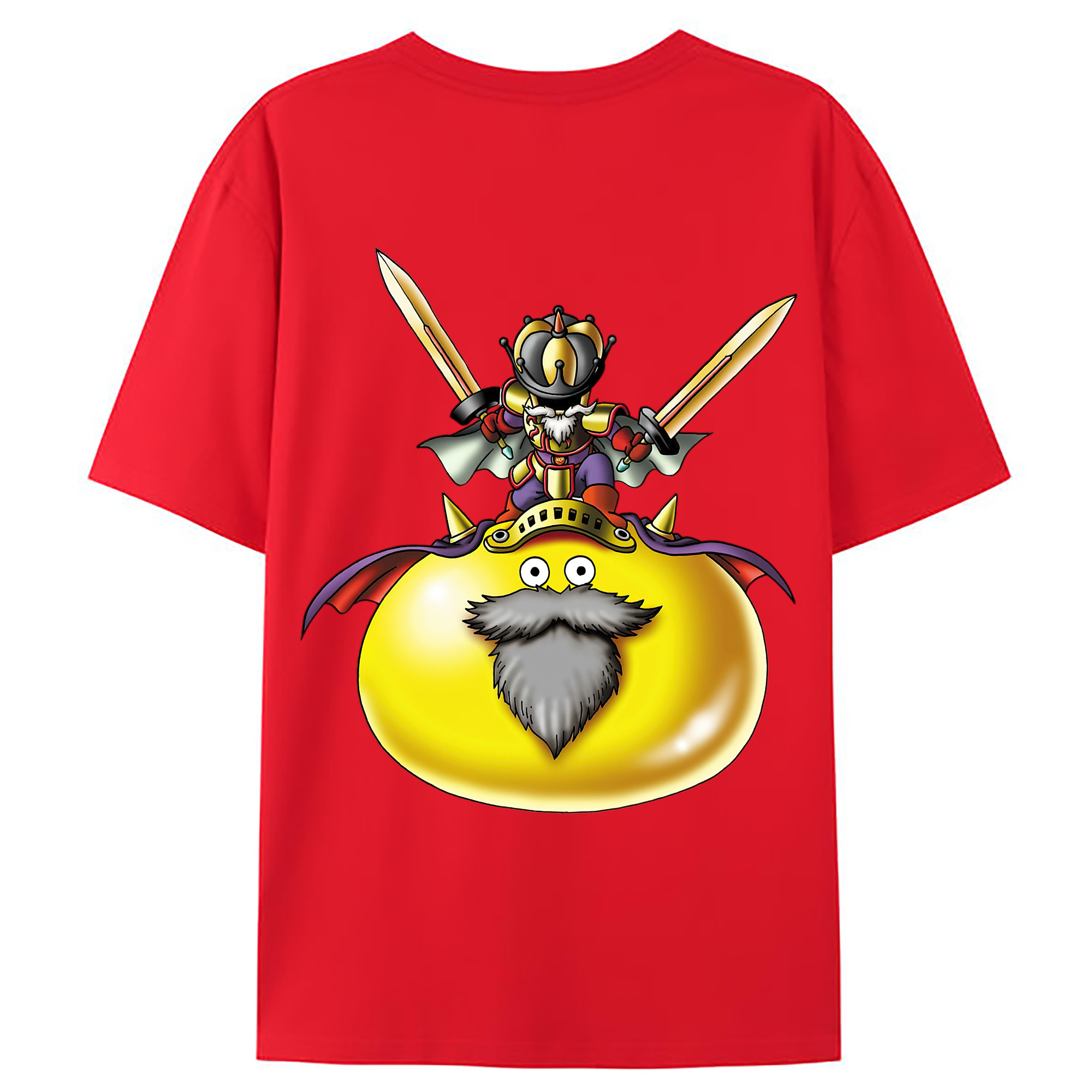 （画像用） ドラゴンクエスト Doragon Kuesuto Dragon Quest 綿100％ メンズ半袖Tシャツ（バックプリント） 通気性