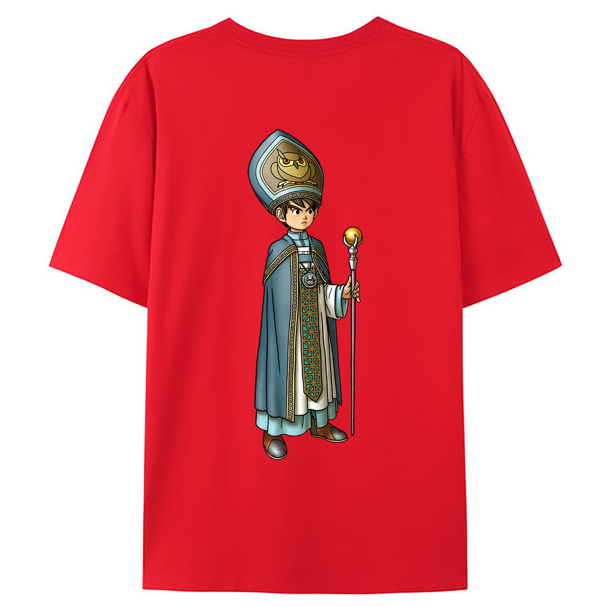 （画像用） ドラゴンクエスト Doragon Kuesuto Dragon Quest 綿100％ メンズ半袖Tシャツ（バックプリント） 通気性
