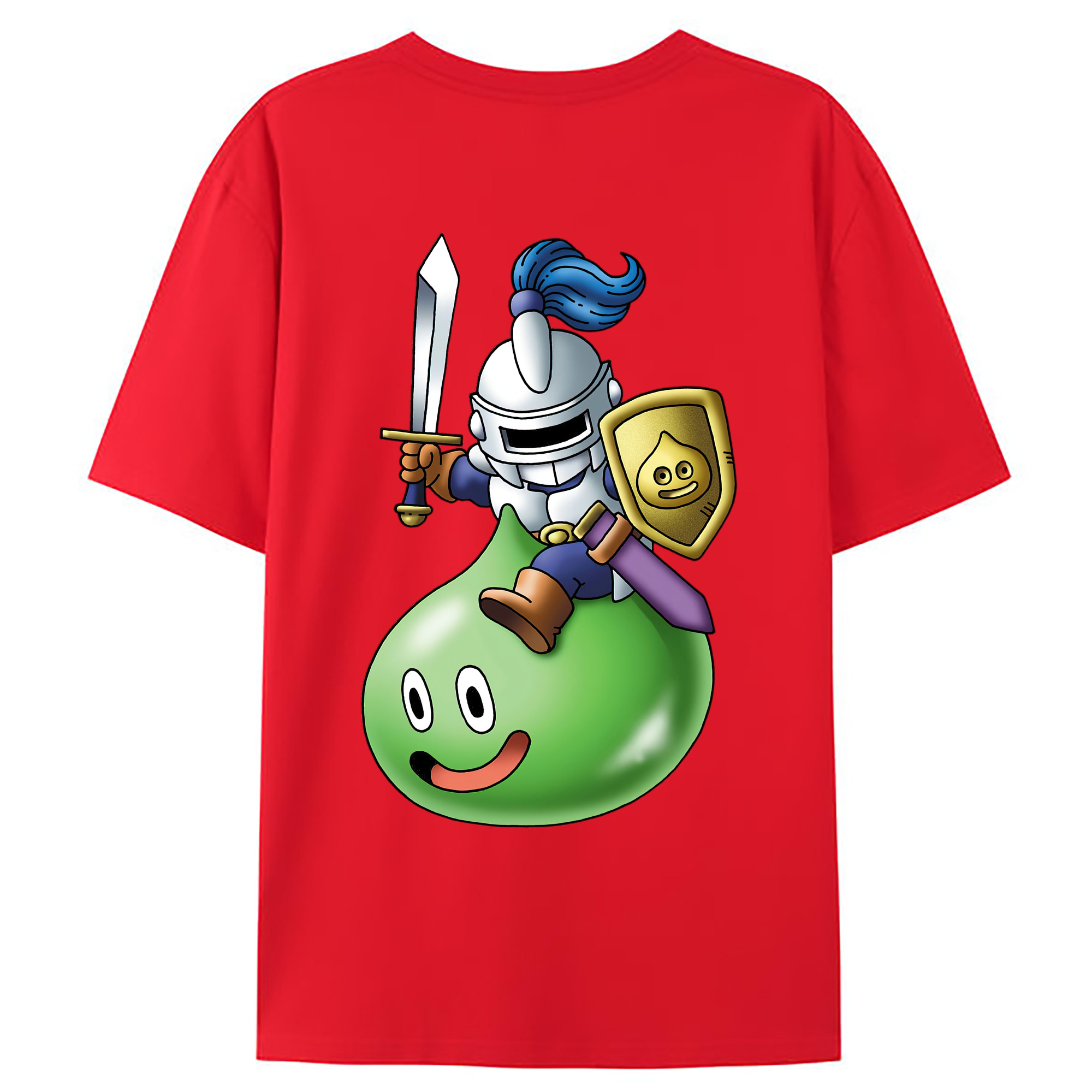 （画像用） ドラゴンクエスト Doragon Kuesuto Dragon Quest 綿100％ メンズ半袖Tシャツ（バックプリント） 通気性